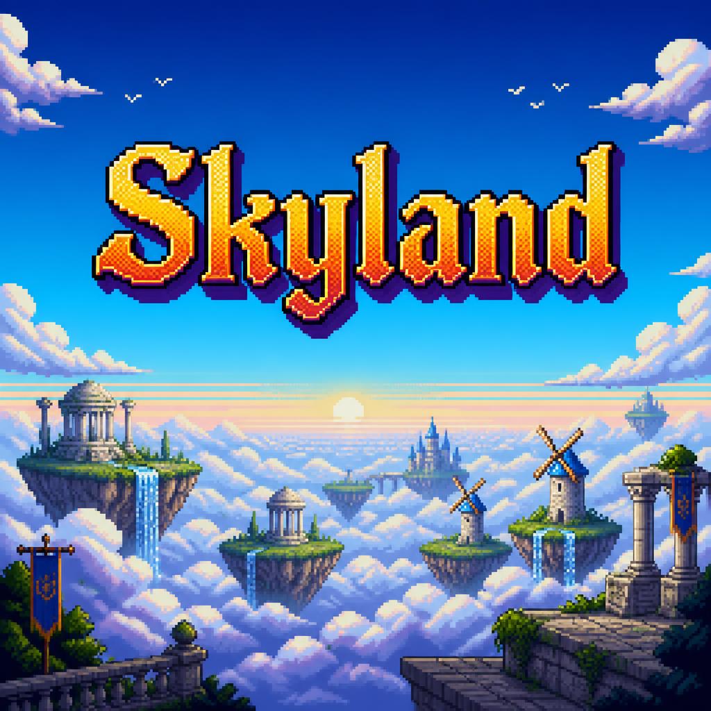 "Skyland" —  | AI Text Effect Generator