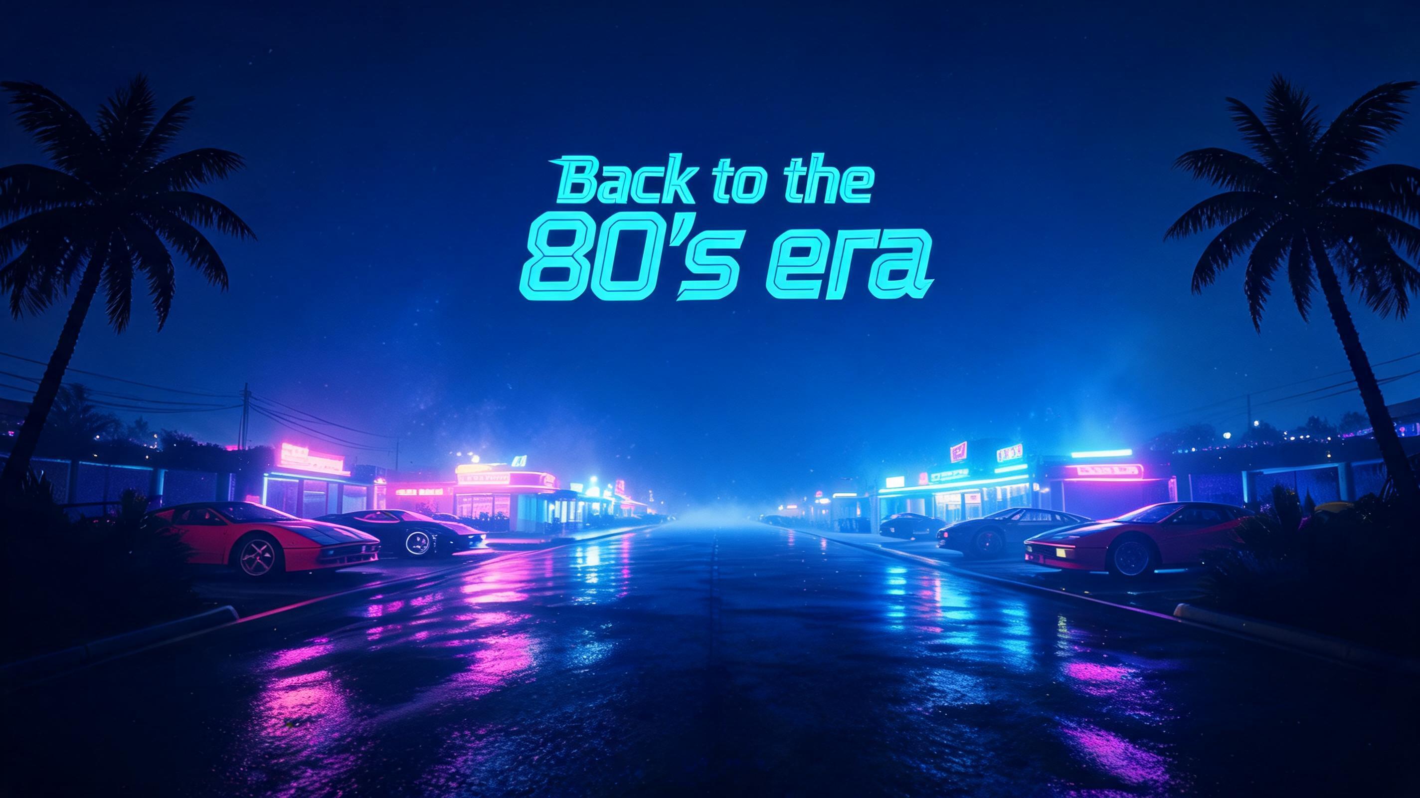 "Back to the 80's era" —  | AI Text Effect Generator