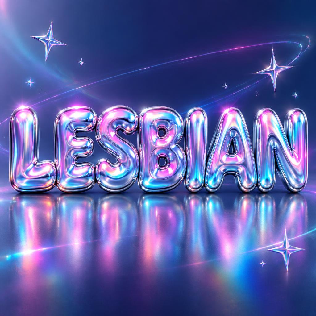 "LESBIAN" — Y2k | AI Text Effect Generator