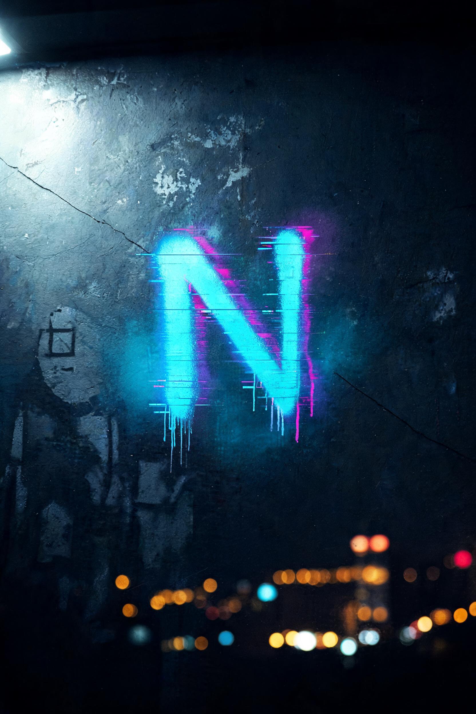 "N" —  | AI Text Effect Generator
