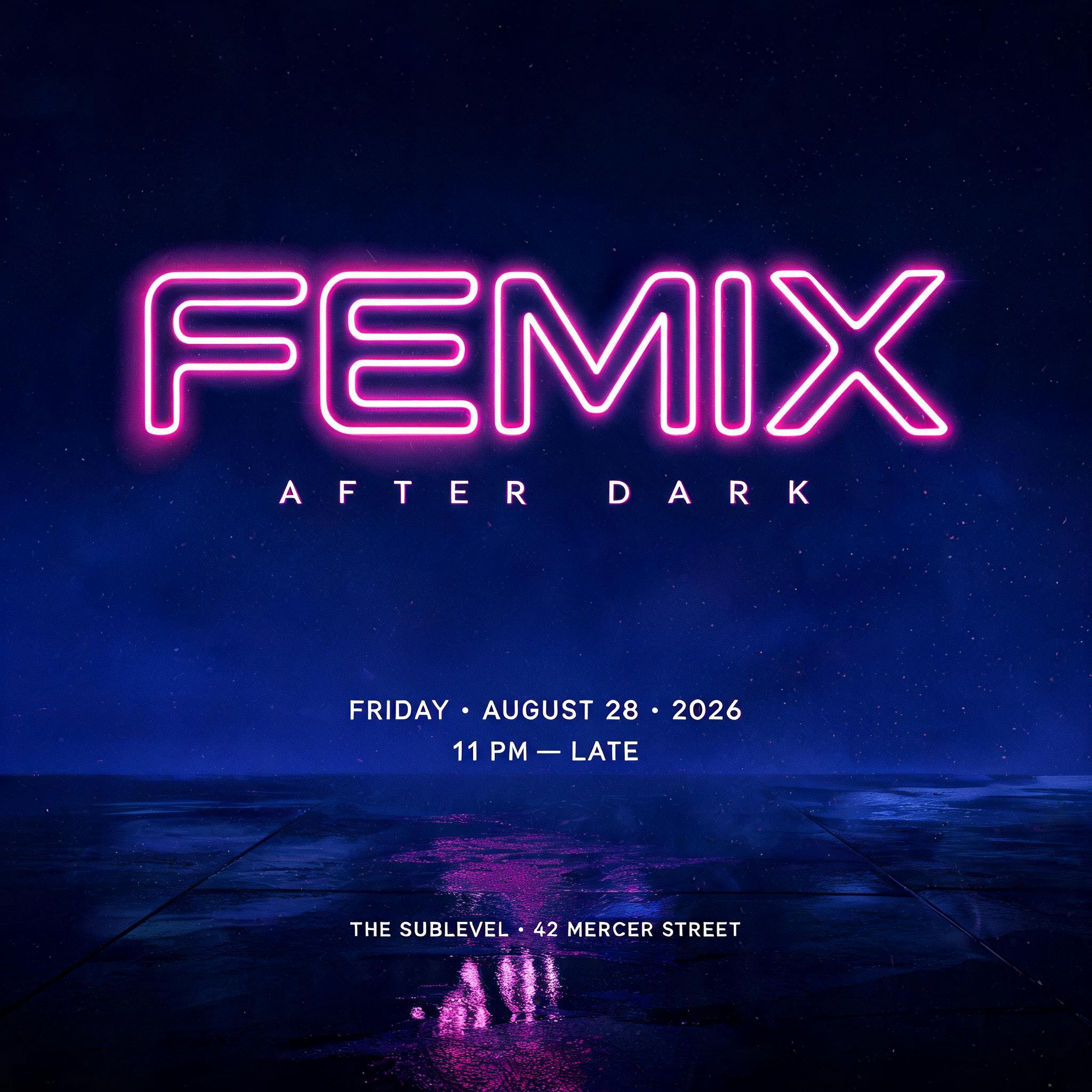 "FEMIX" — Neon Outline text effect