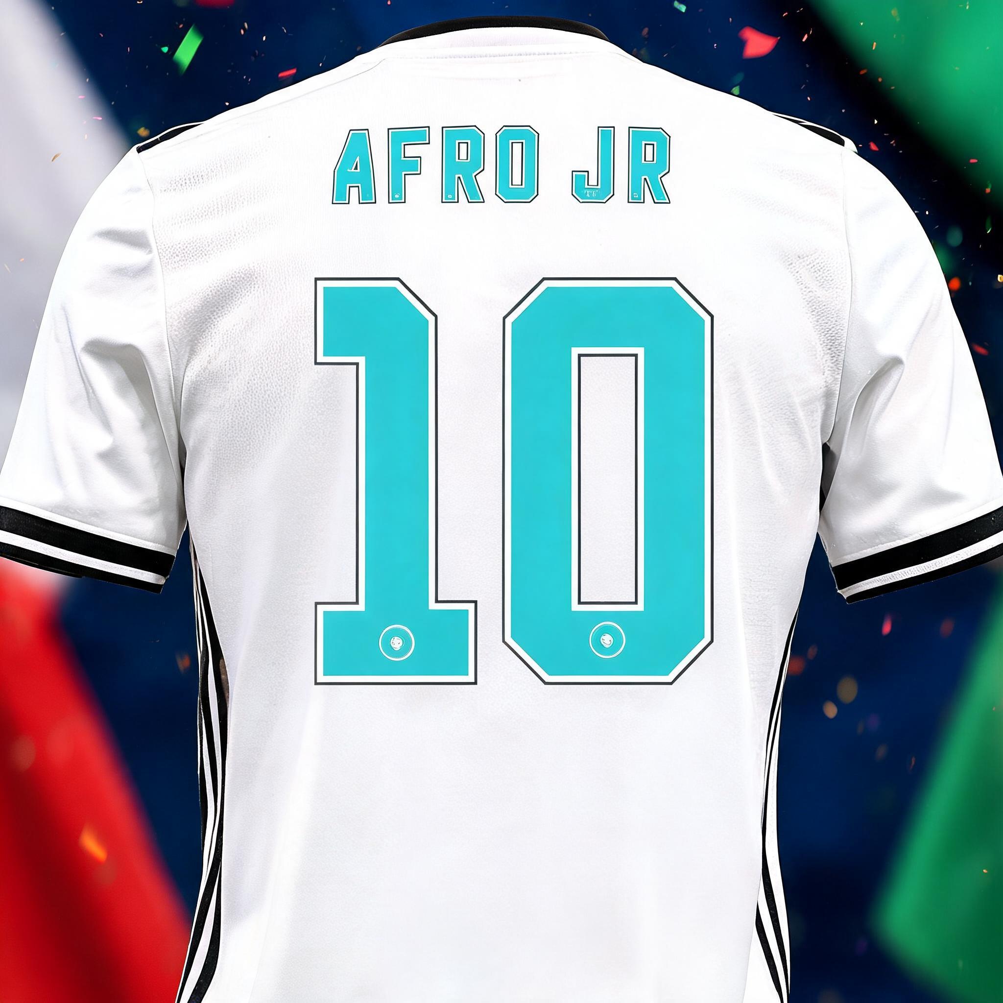 "AFRO JR
10" — Sports Football | AI Text Effect Generator