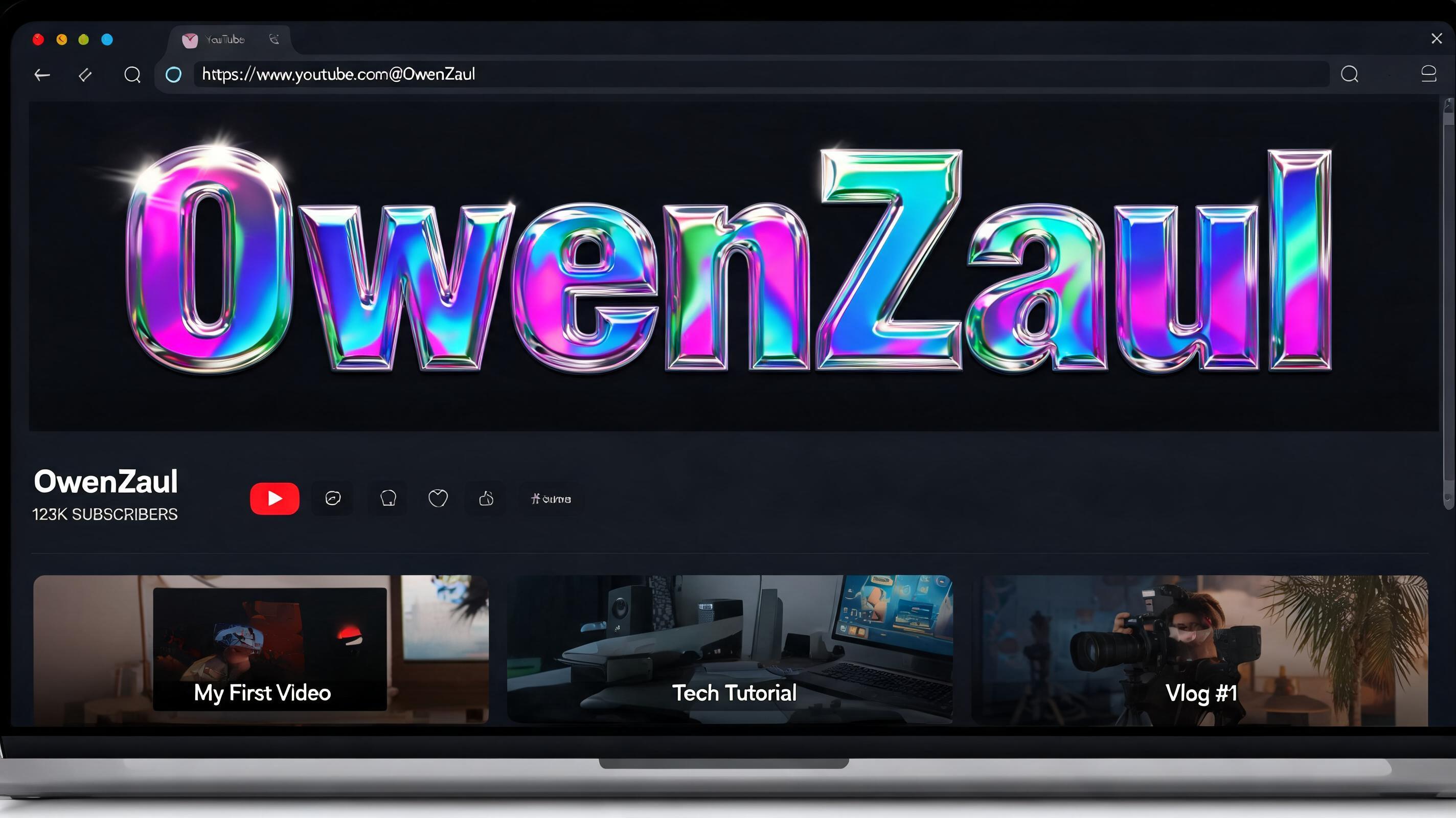 "OwenZaul" — Y2k Chrome | AI Text Effect Generator