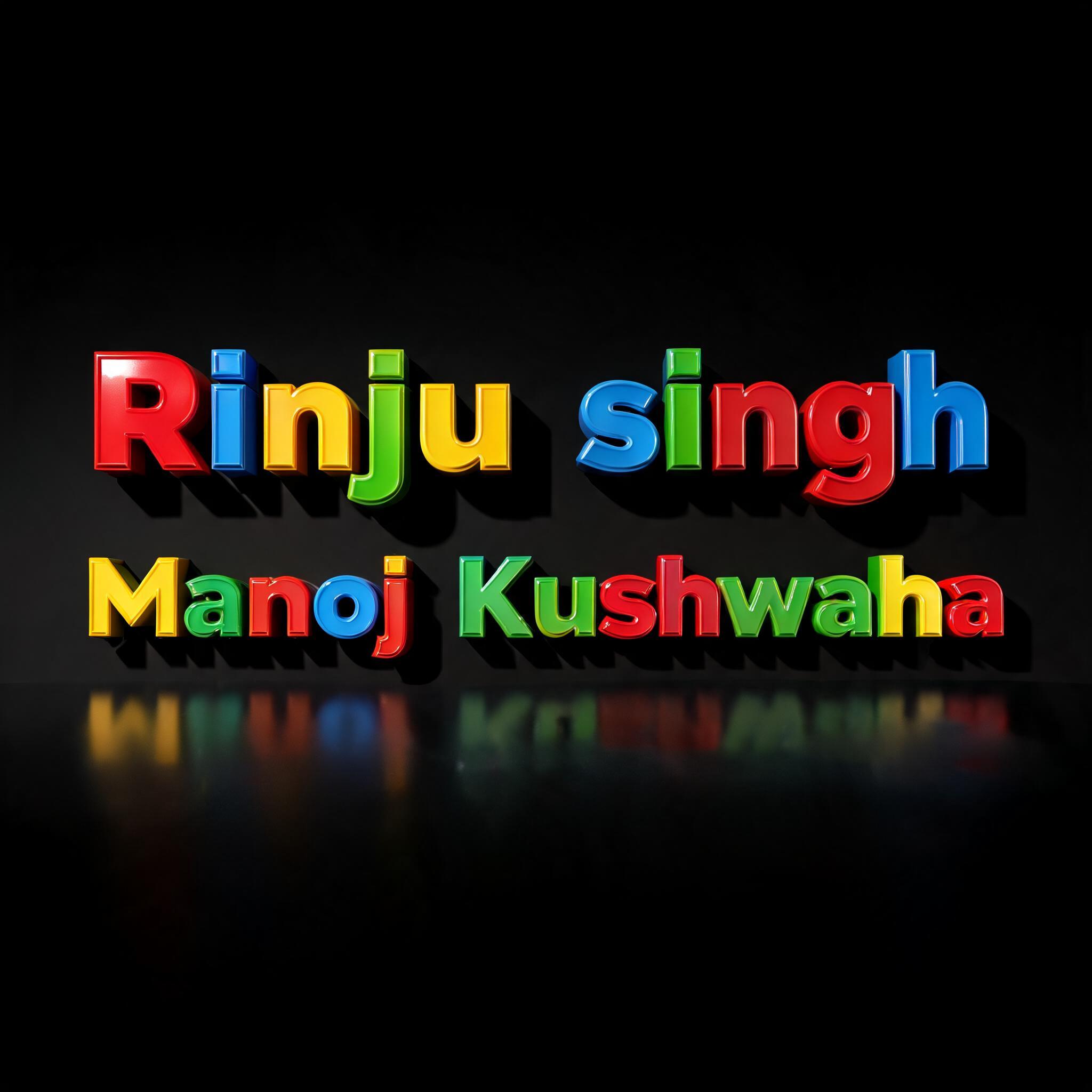 "Rinju singh 
Manoj Kushwaha" — 3d Bold | AI Text Effect Generator