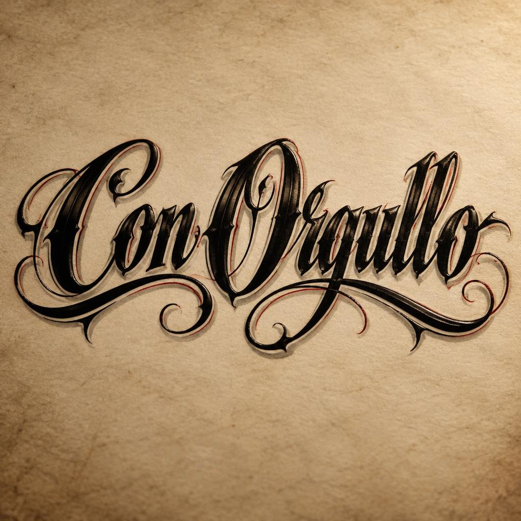 "Con Orgullo" — Chicano | AI Text Effect Generator