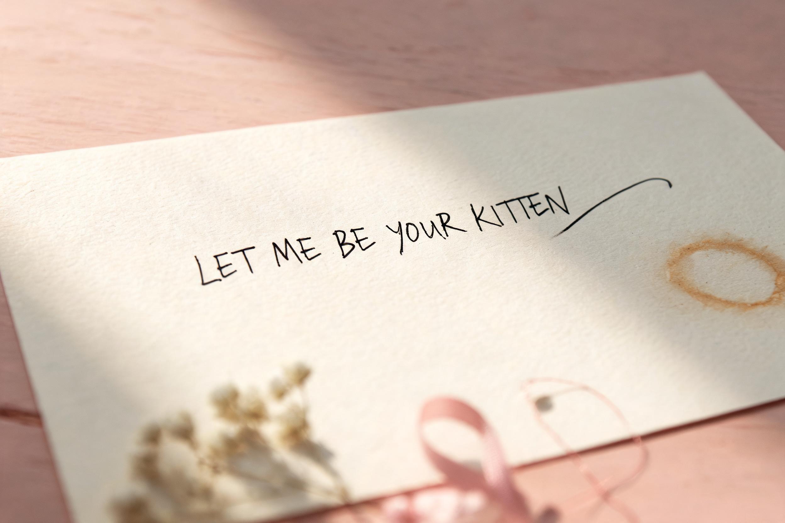 "LET ME BE YOUR KITTEN" —  | AI Text Effect Generator
