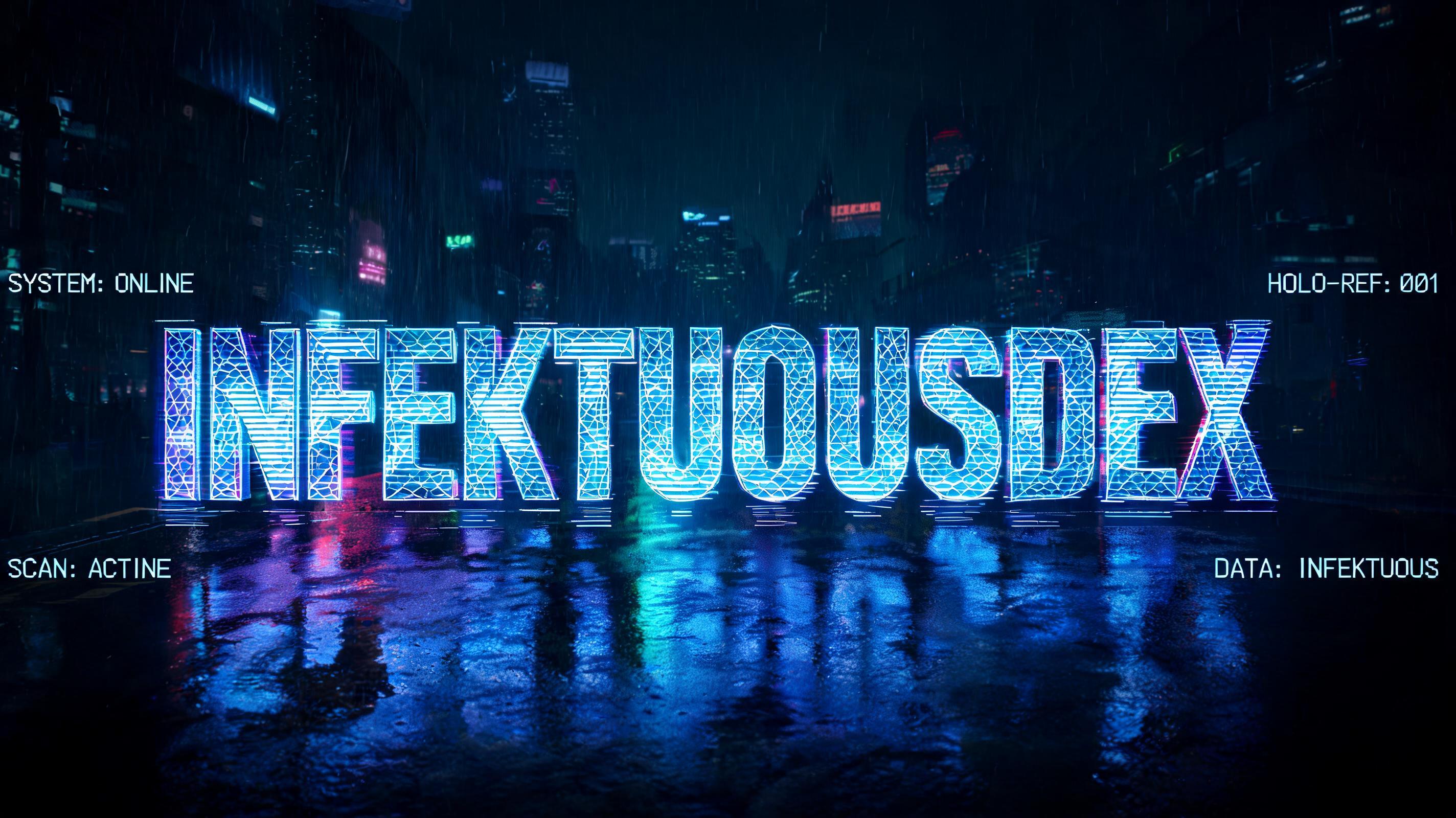 "Infektuousdex" — Futuristic | AI Text Effect Generator