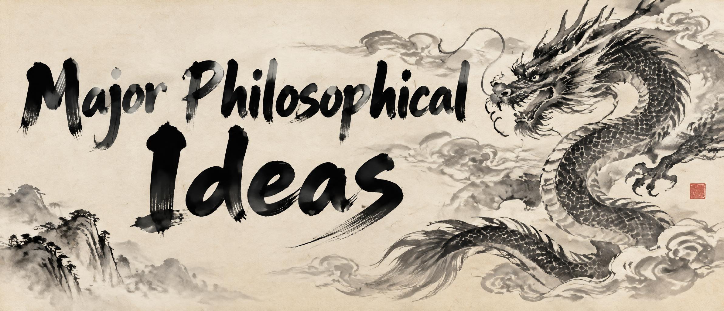 "Major Philosophical Ideas" — Brush Chinese Ink | AI Text Effect Generator