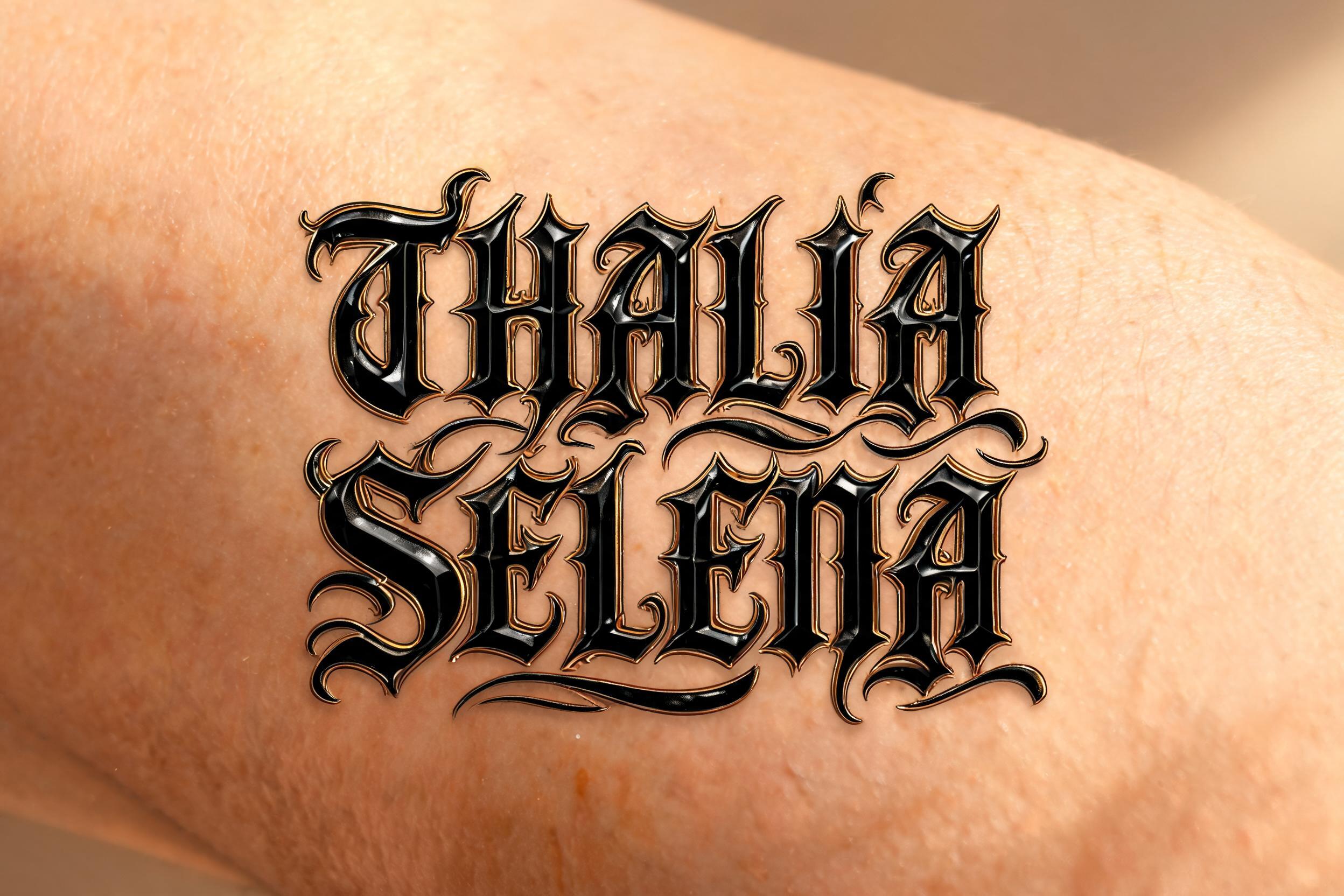 "Thalia Selena" — Chicano | AI Text Effect Generator