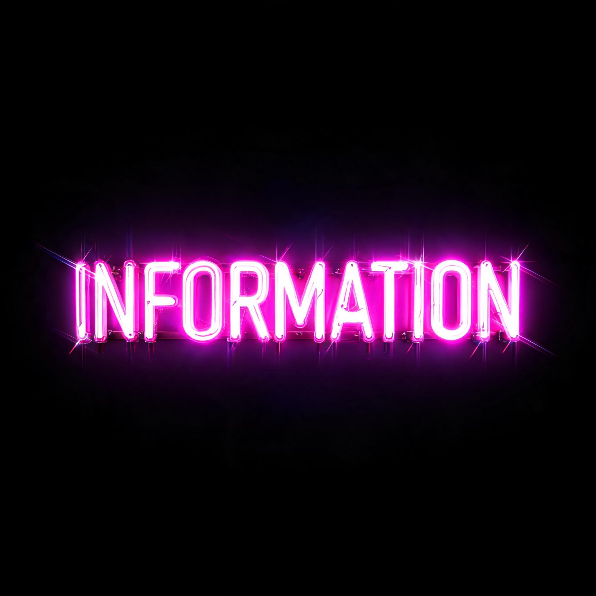 "INFORMATION" — Neon Sign | AI Text Effect Generator