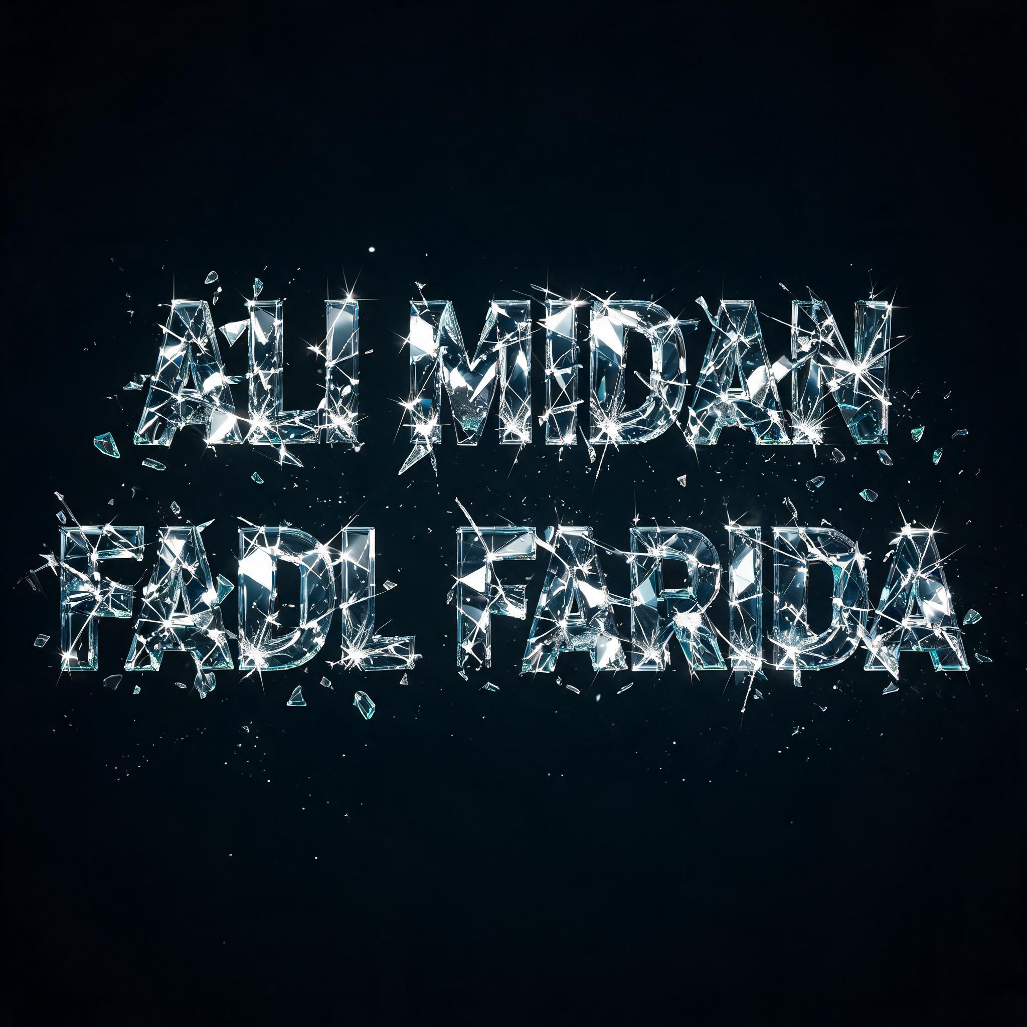 "ALI MIDAN FADL FARIDA" — Glass Broken | AI Text Effect Generator