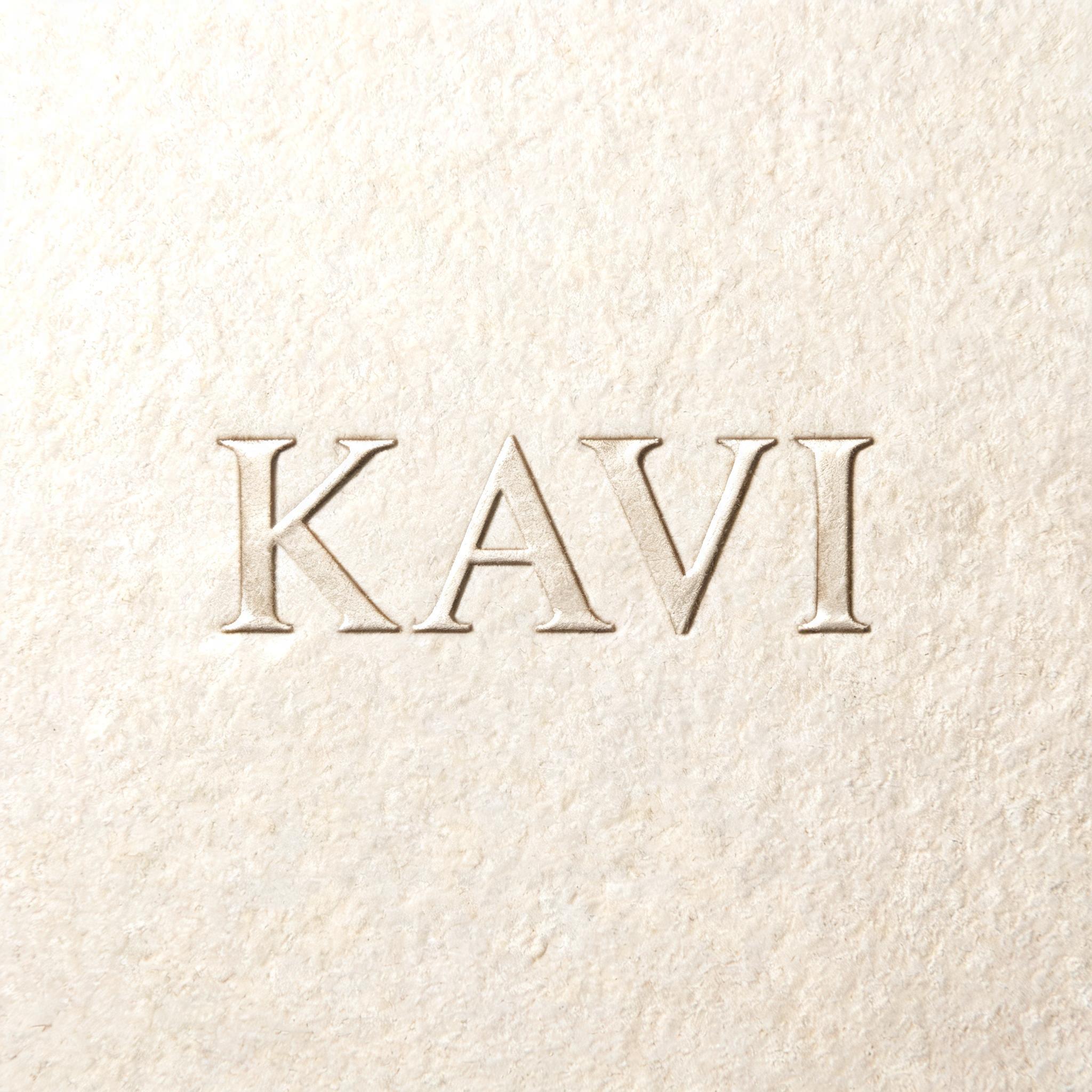 "KAVI" — Emboss | AI Text Effect Generator
