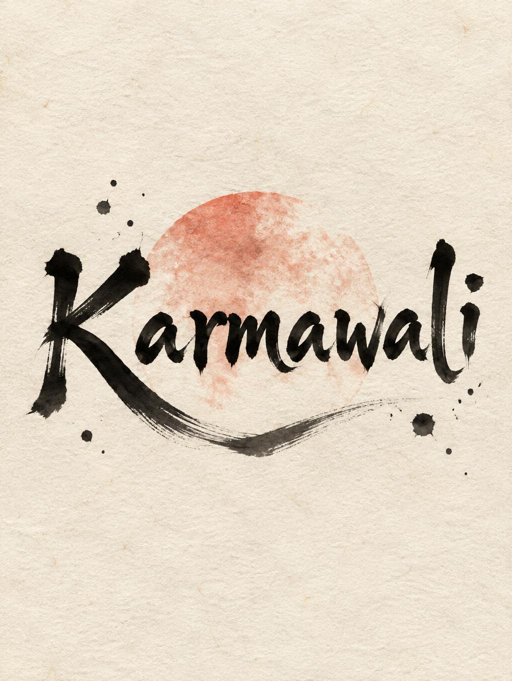 "Karmawali" — Brush Japanese Ink | AI Text Effect Generator