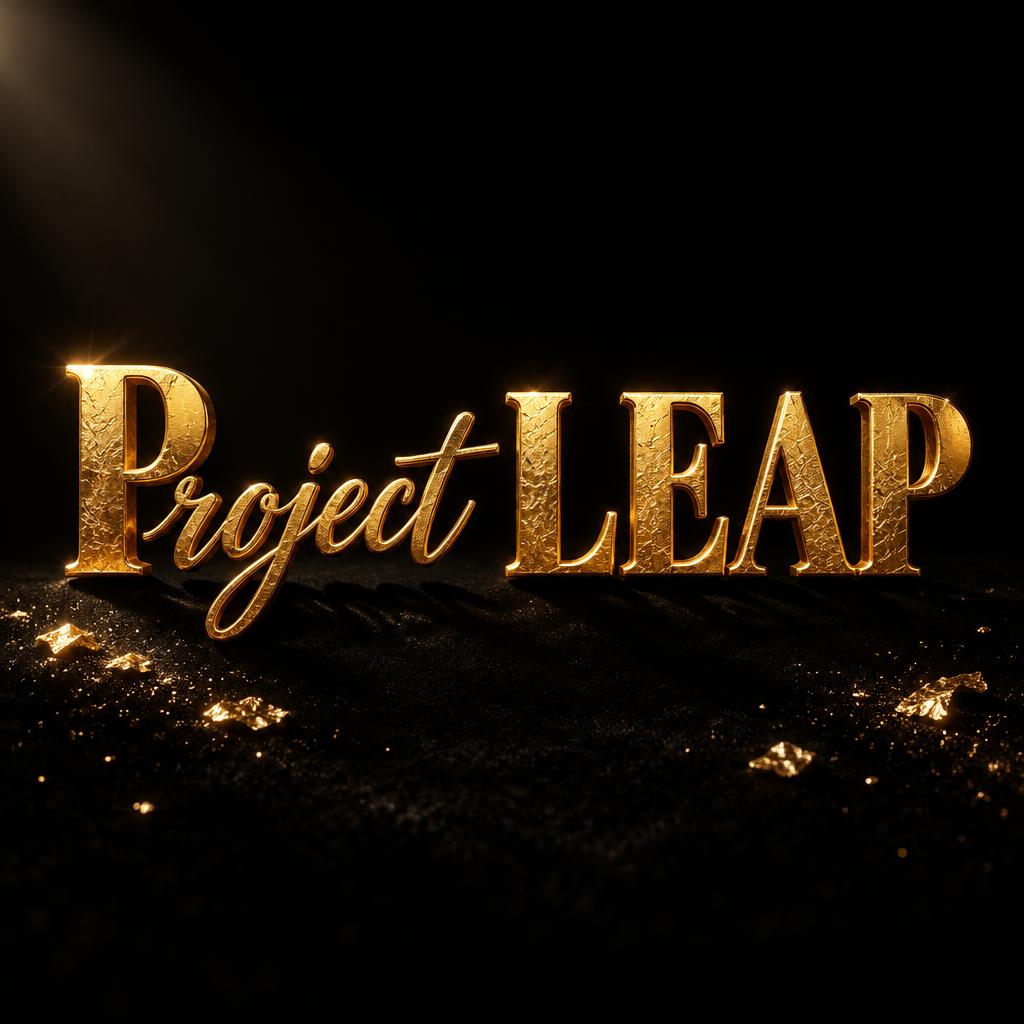 "Project LEAP" — Luxury Gold | AI Text Effect Generator