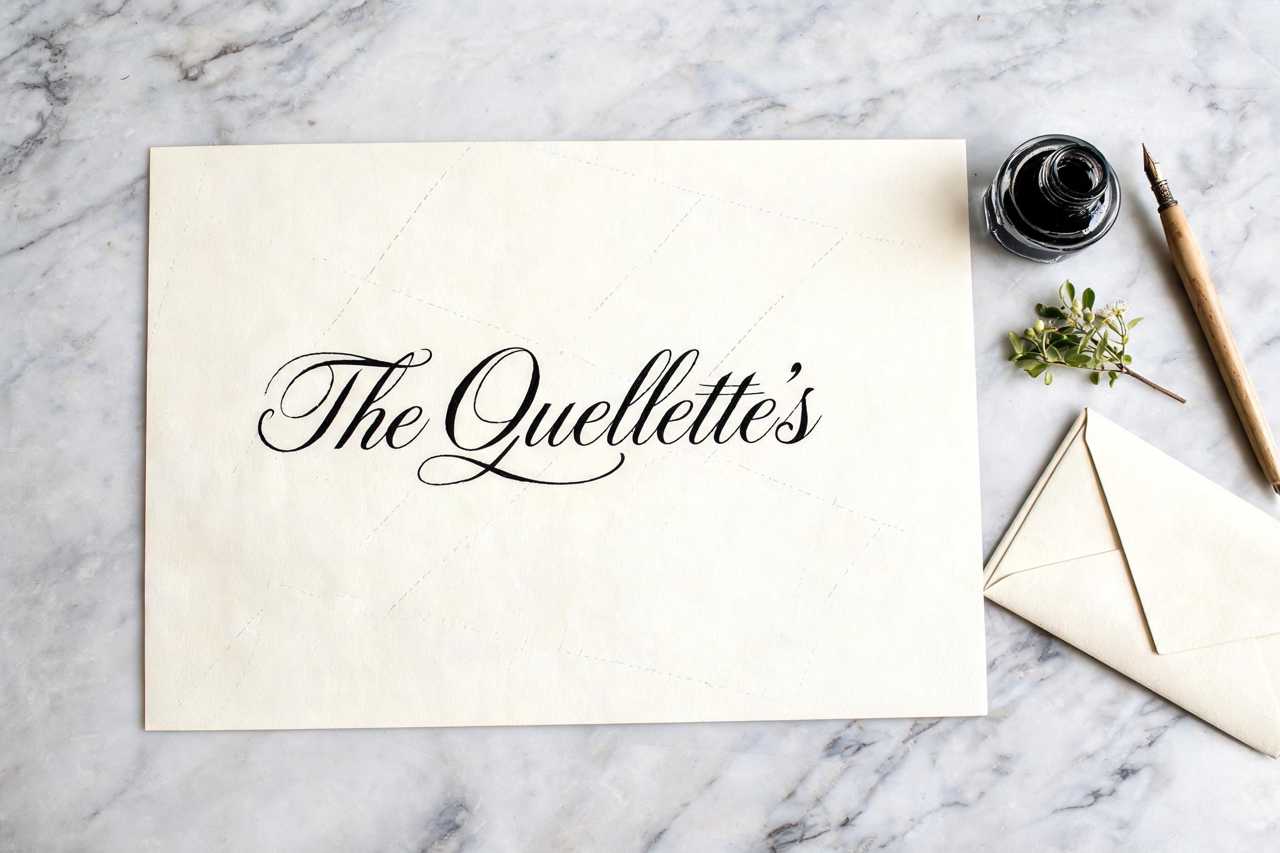 "The Ouellette’s" — Cursive Calligraphy | AI Text Effect Generator