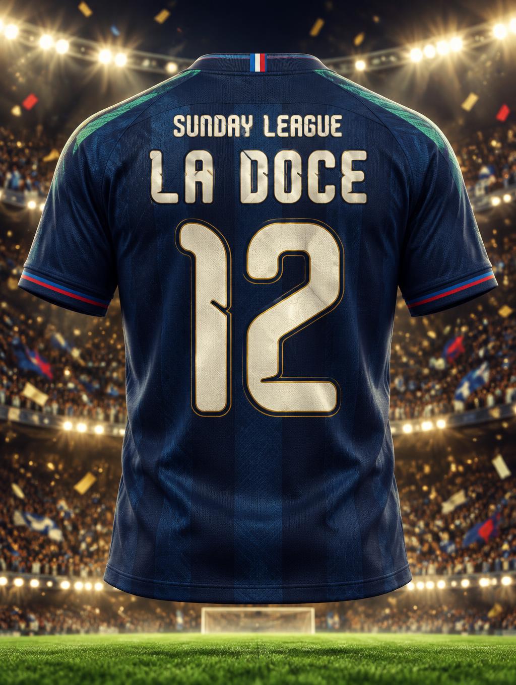 "12
LA DOCE
SUNDAY LEAGUE" — Sports Football | AI Text Effect Generator