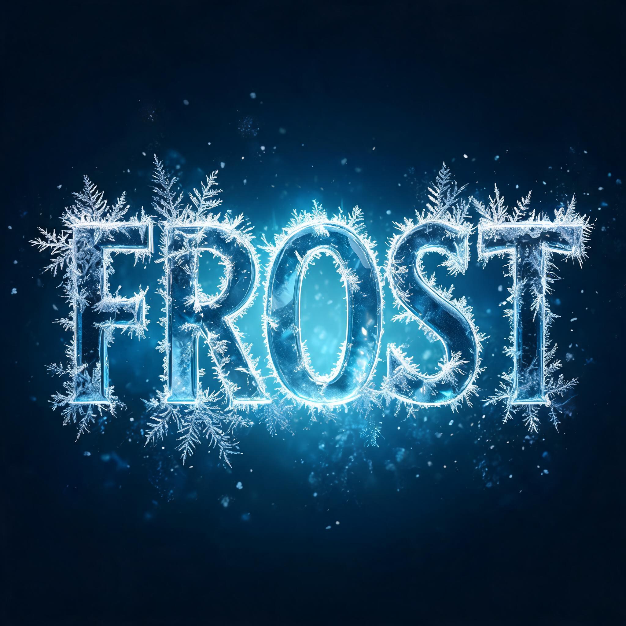 "Frost" — Ice Crystal text effect