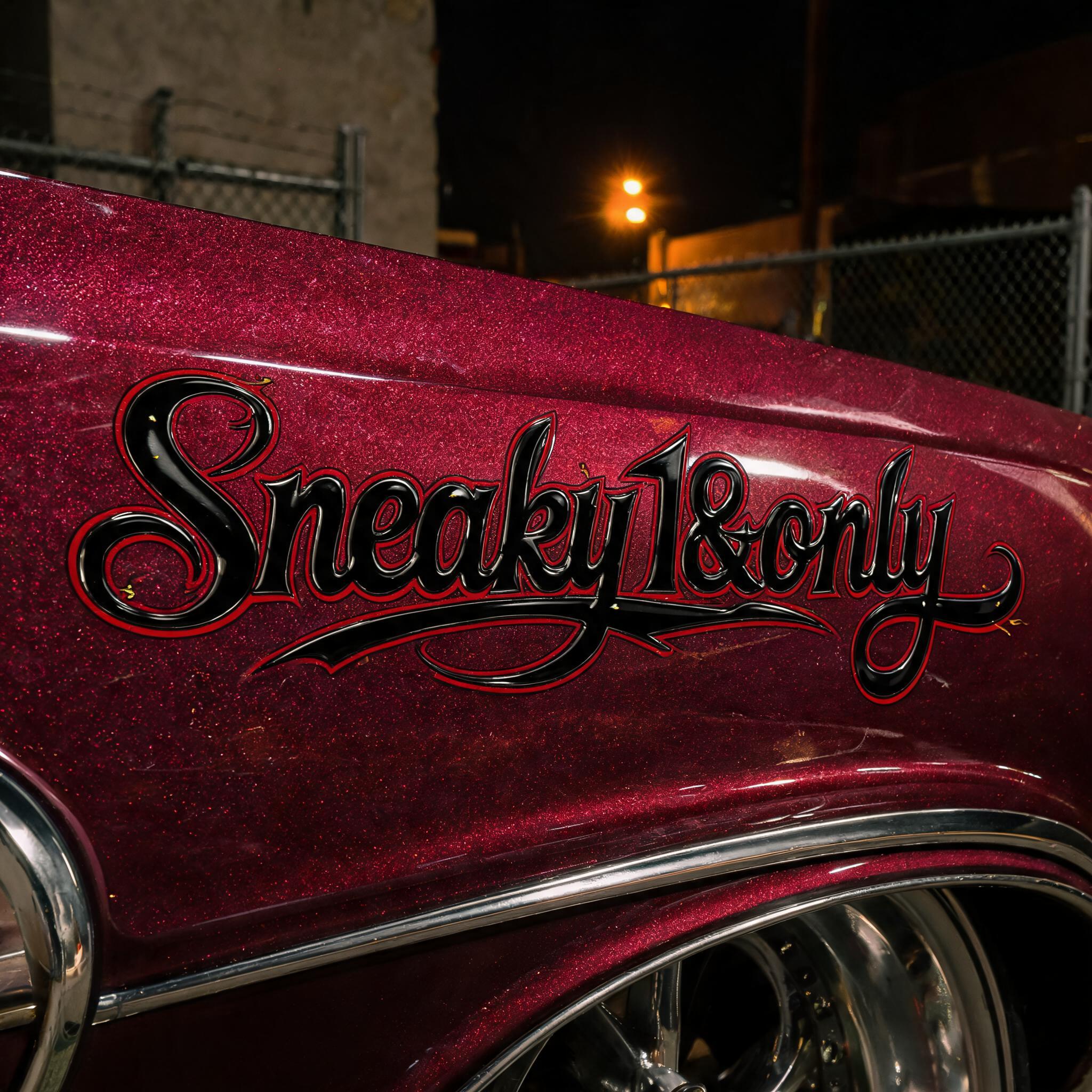 "Sneaky1&only " — Chicano text effect