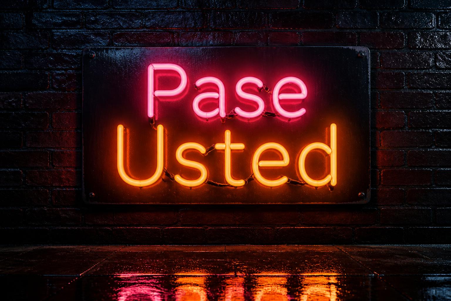 "Pase
Usted" — Neon Sign | AI Text Effect Generator