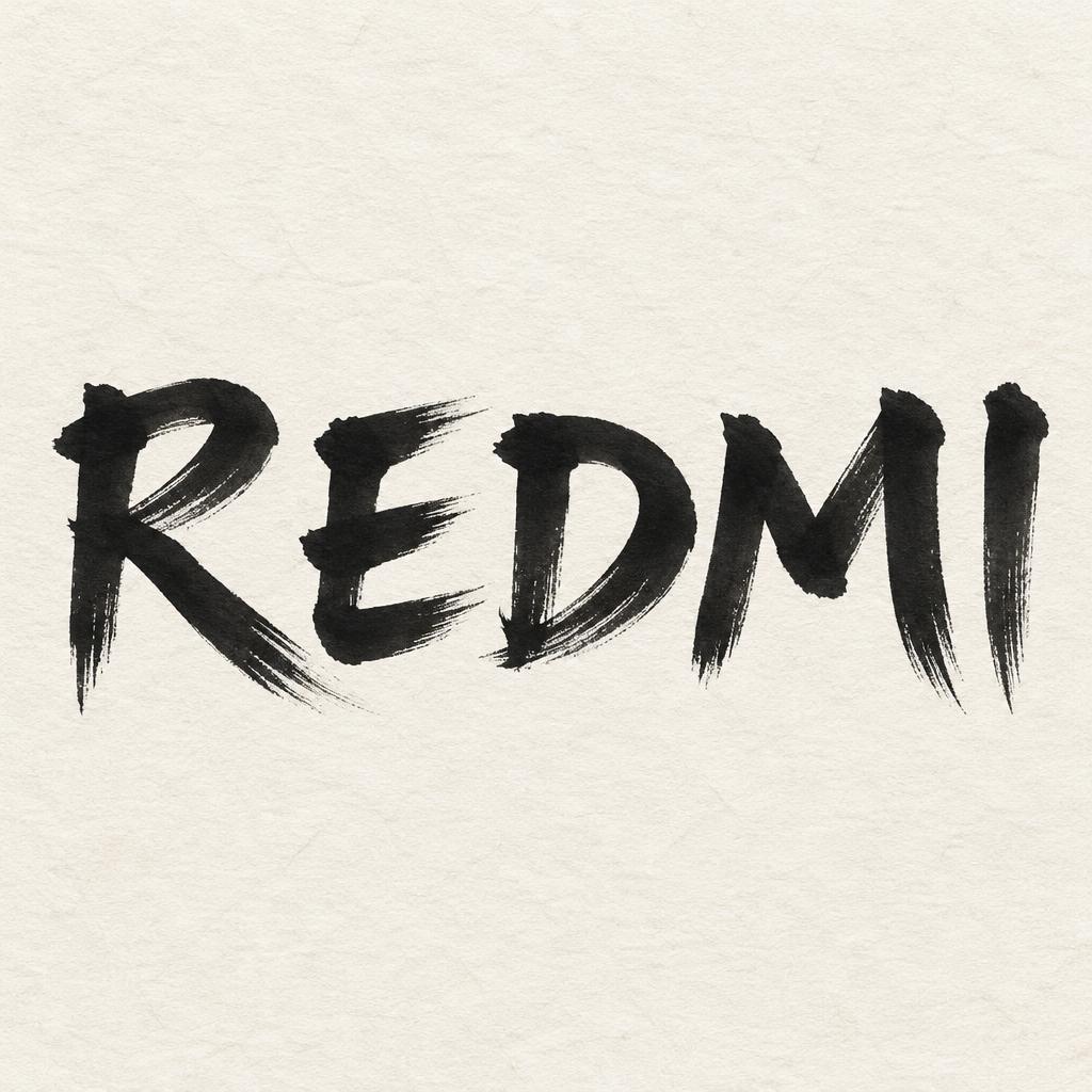 "REDMI" — Brush Japanese Ink | AI Text Effect Generator