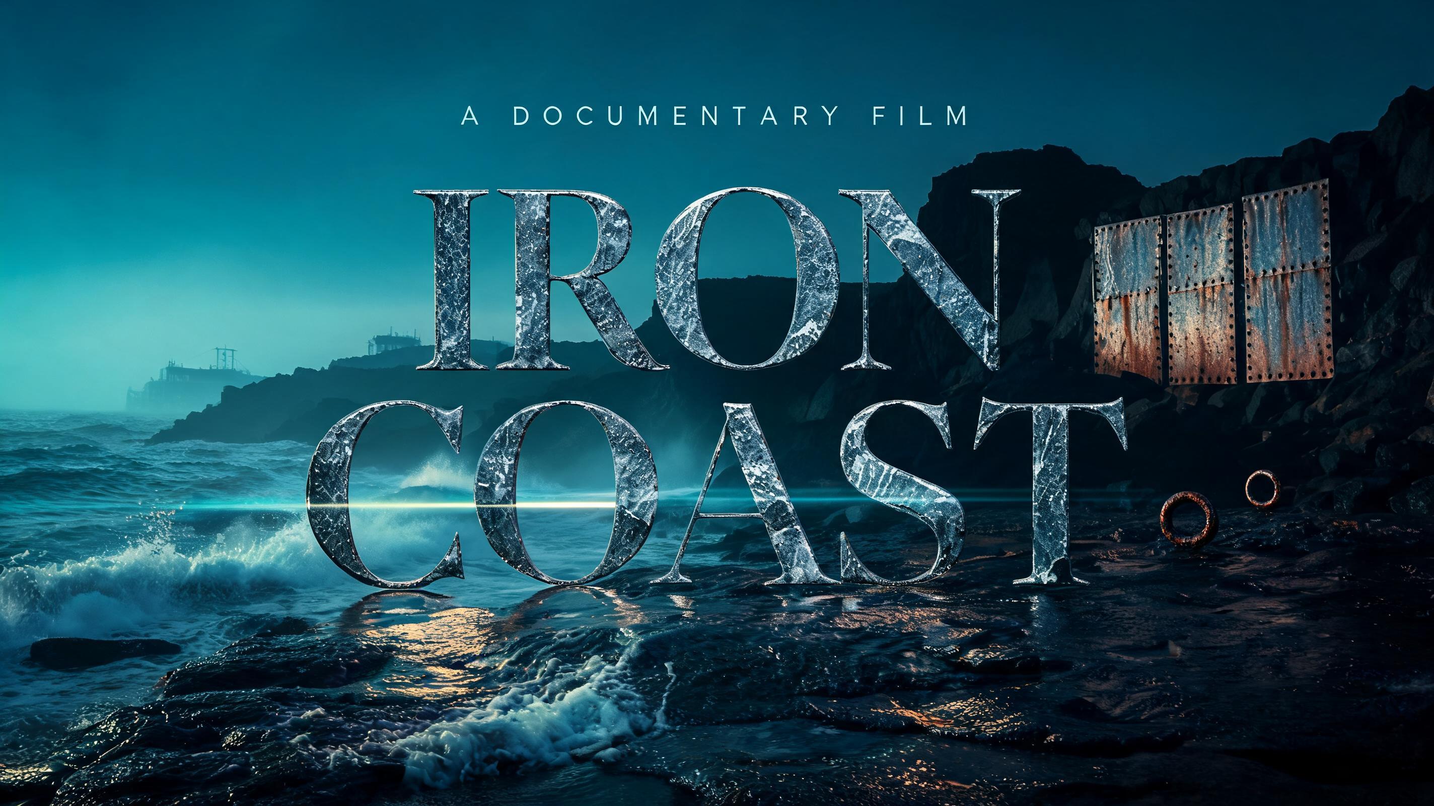 "IRON COAST
A DOCUMENTARY FILM" — Cinematic Netflix | AI Text Effect Generator