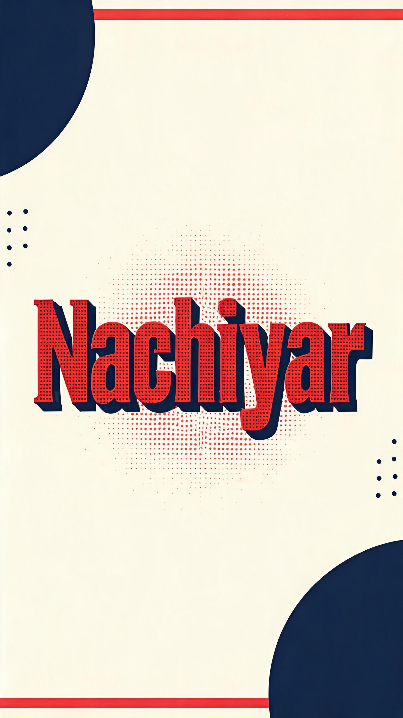 "Nachiyar 
" — Duotone text effect