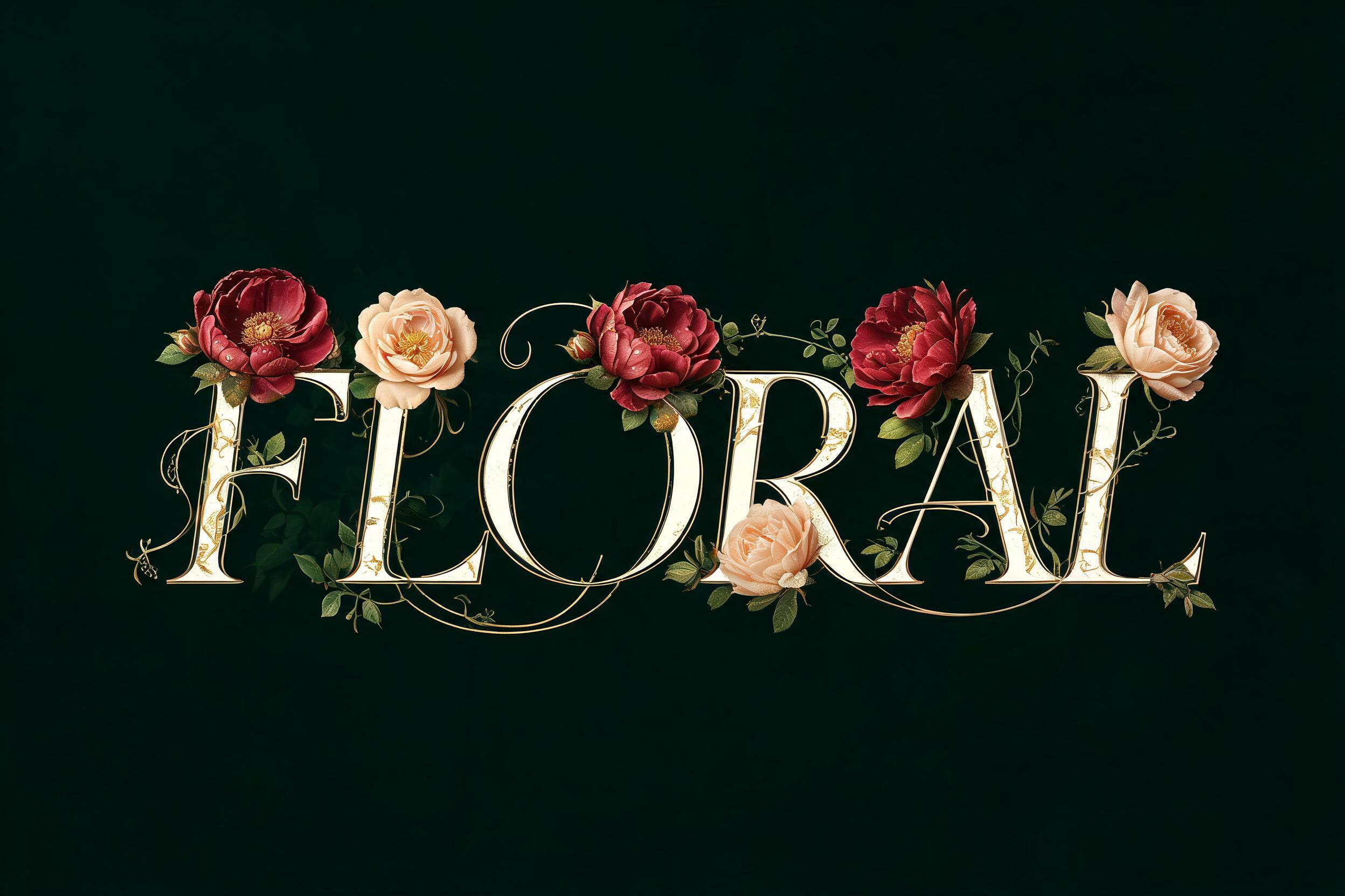 "Floral" — Floral | AI Text Effect Generator