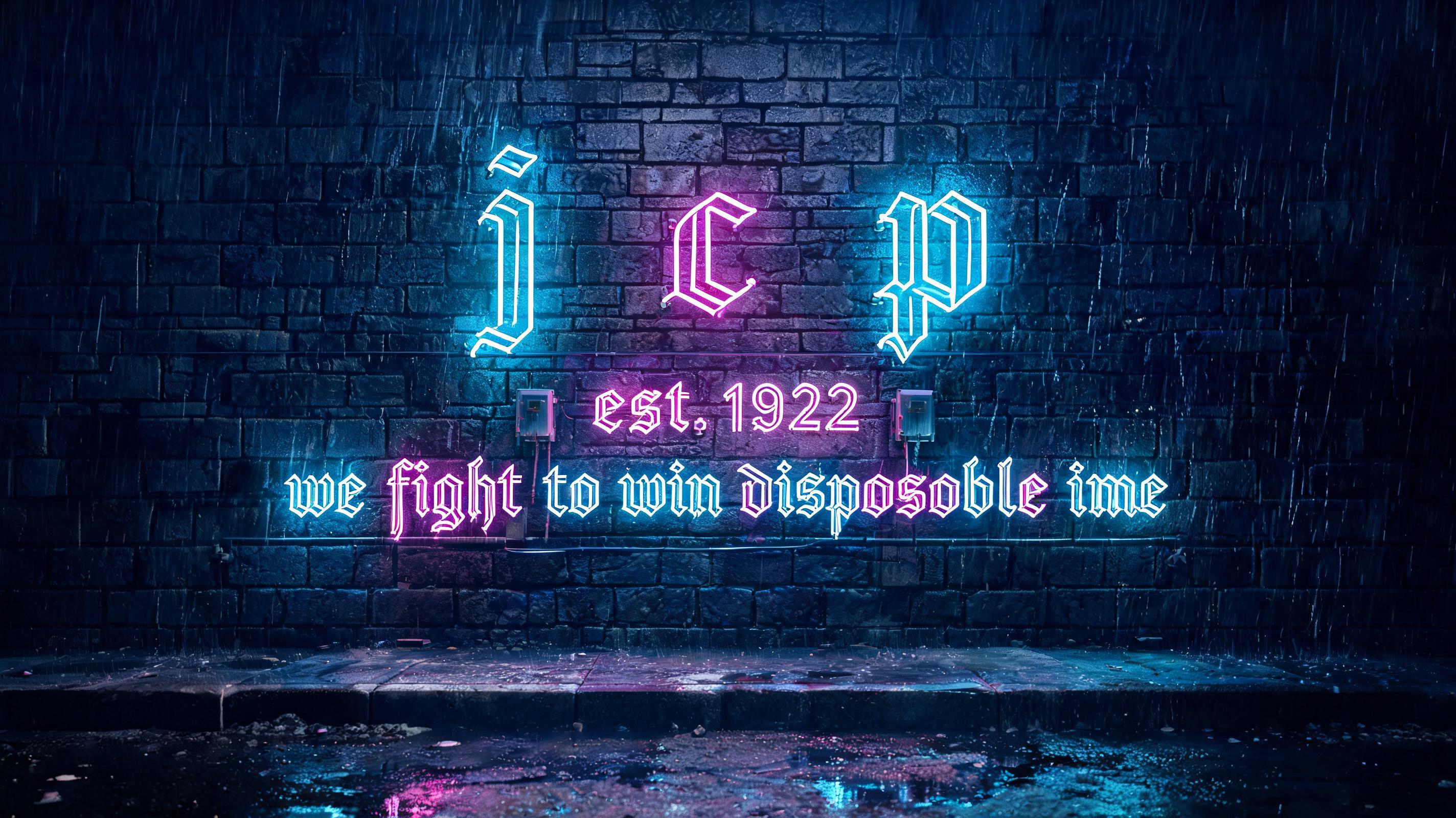 "                                 𝖏 𝖈 𝖕
                             𝖊𝖘𝖙.1922 
       𝖜𝖊 𝖋𝖎𝖌𝖍𝖙 𝖙𝖔 𝖜𝖎𝖓 𝖉𝖎𝖘𝖕𝖔𝖘𝖆𝖇𝖑𝖊 𝖙𝖎𝖒𝖊 " — Neon Glow | AI Text Effect Generator