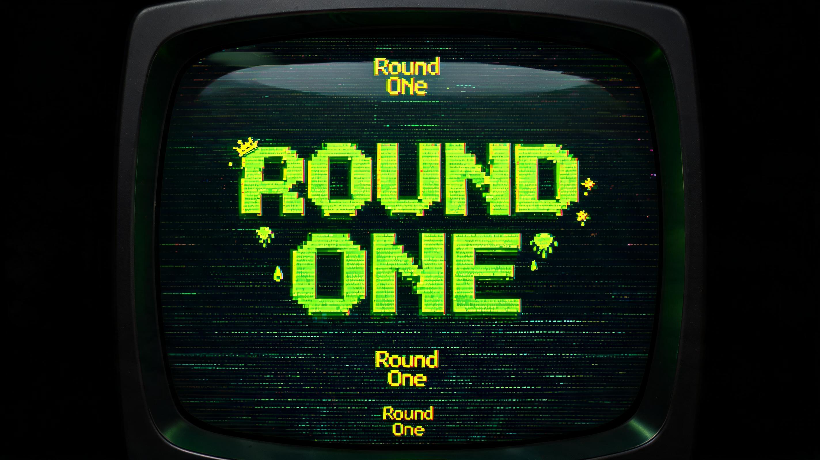 "Round
One" — Pixel Art text effect