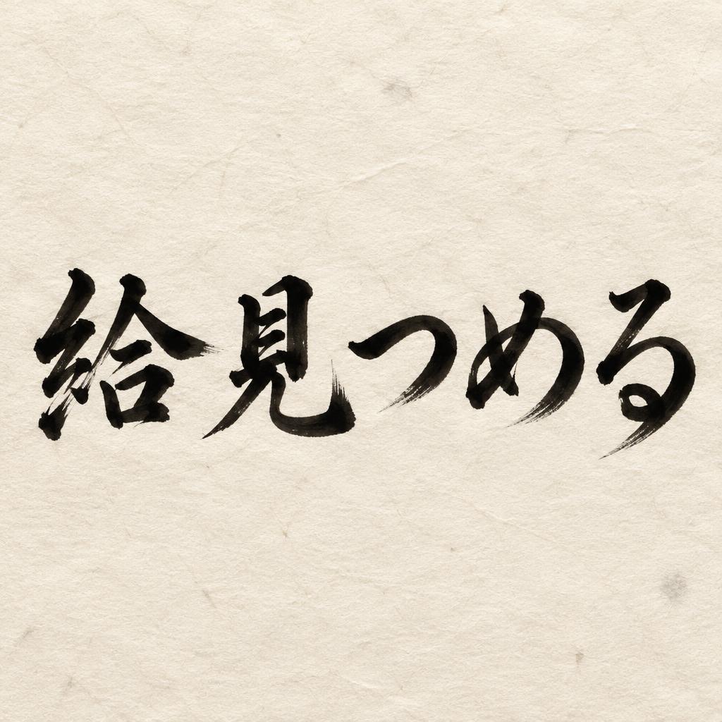 "给見つめる" — Brush Japanese Ink | AI Text Effect Generator