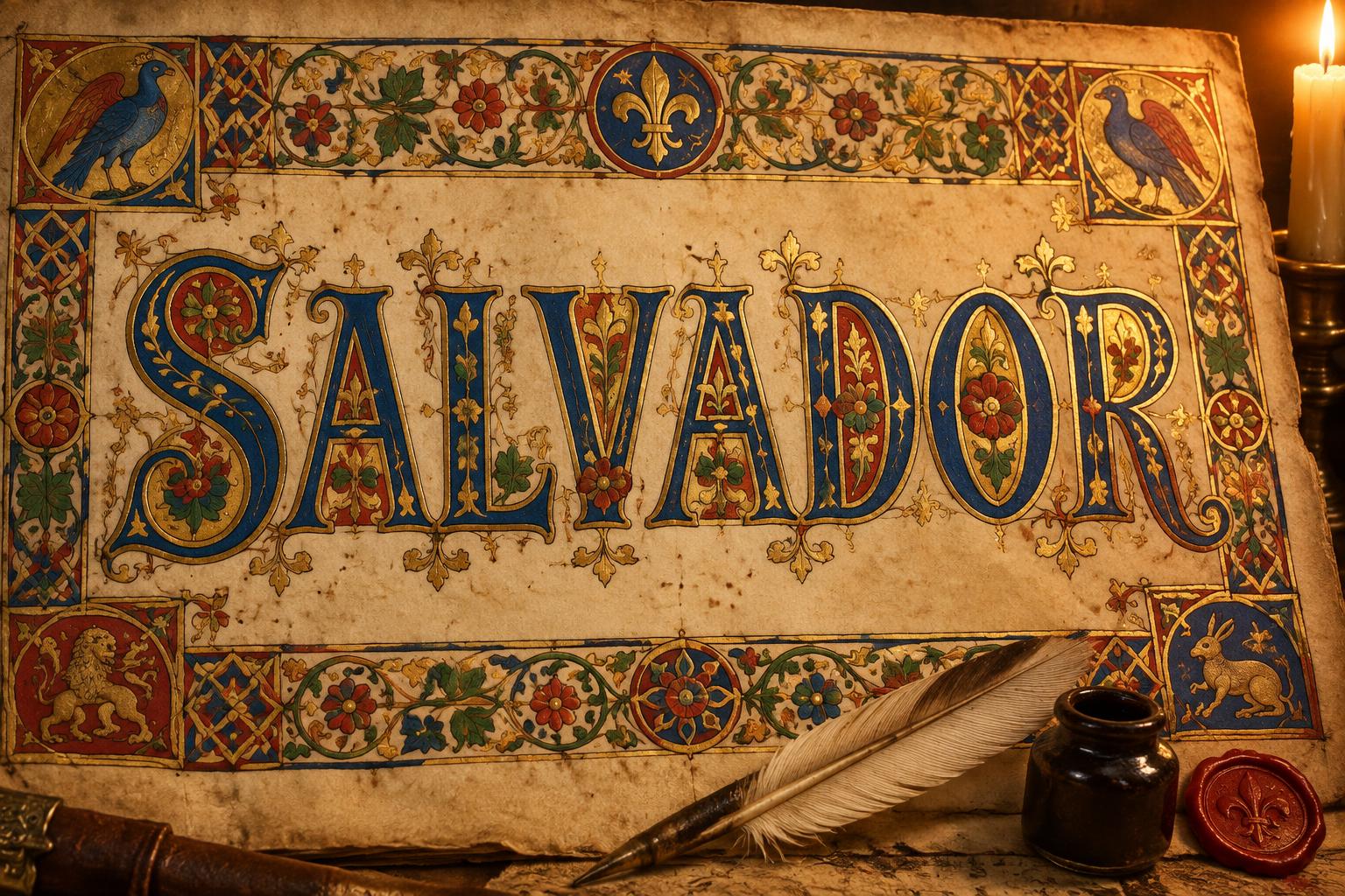 "SALVADOR" — Medieval | AI Text Effect Generator
