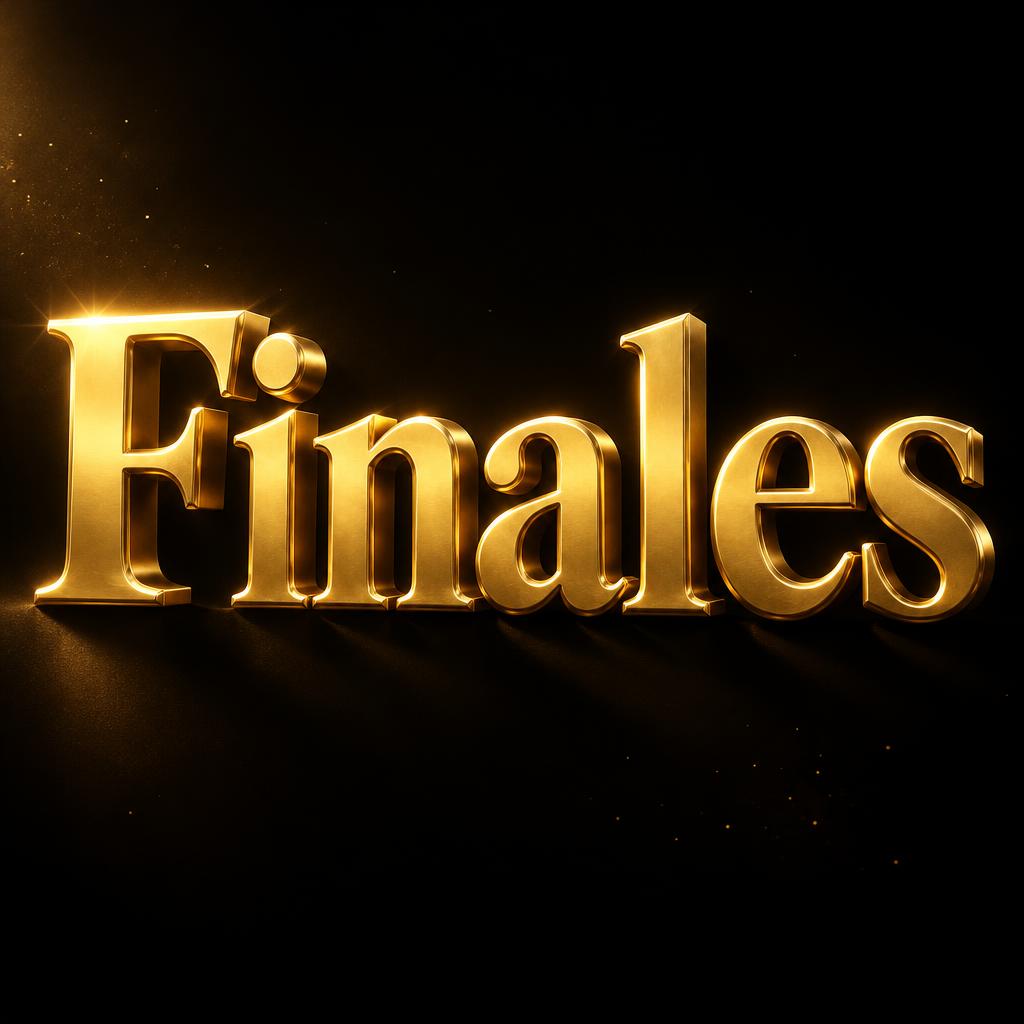 "Finales" — 3d Bold Gold | AI Text Effect Generator