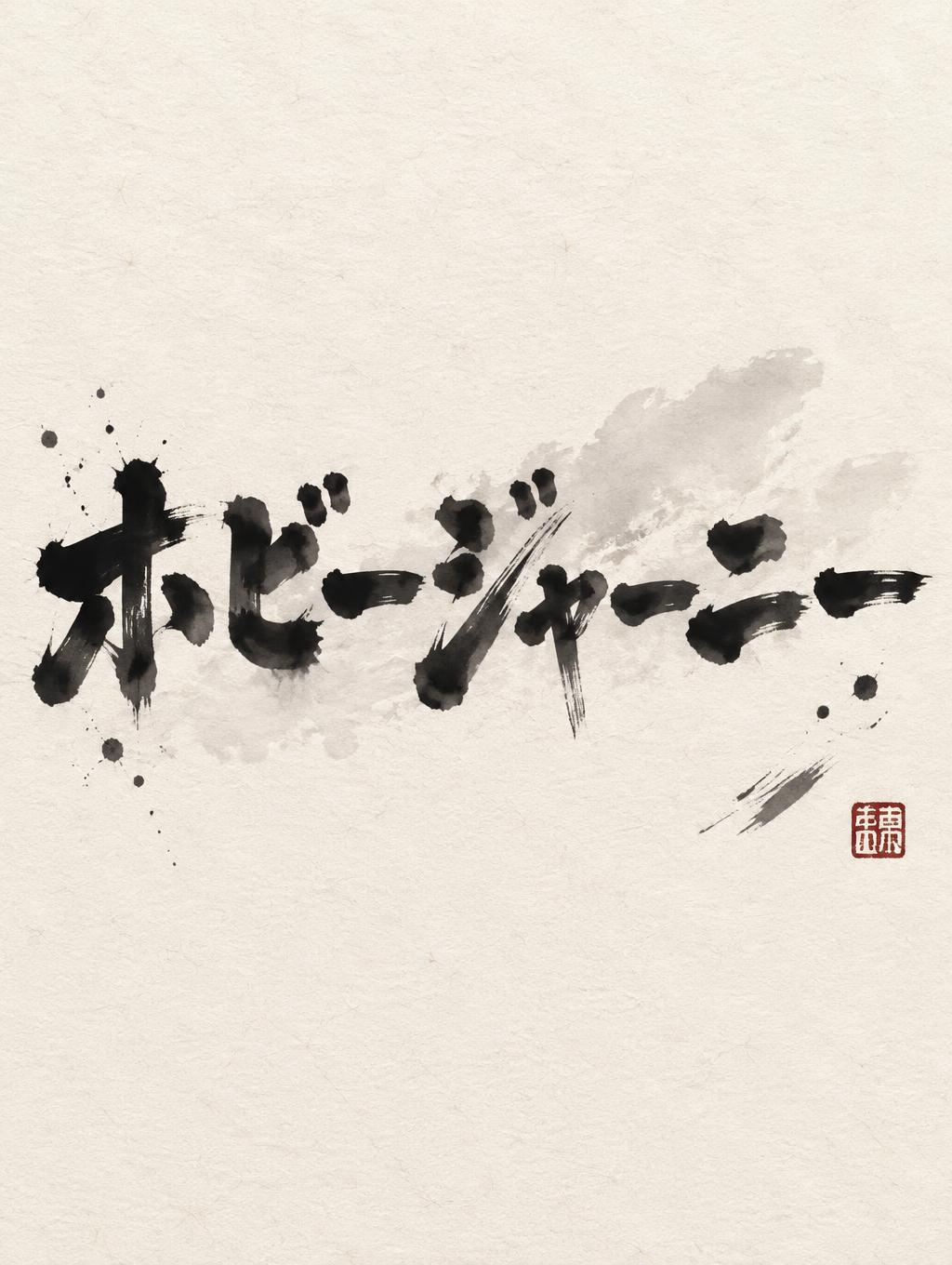 "ホビージャーニー" — Brush Japanese Ink | AI Text Effect Generator
