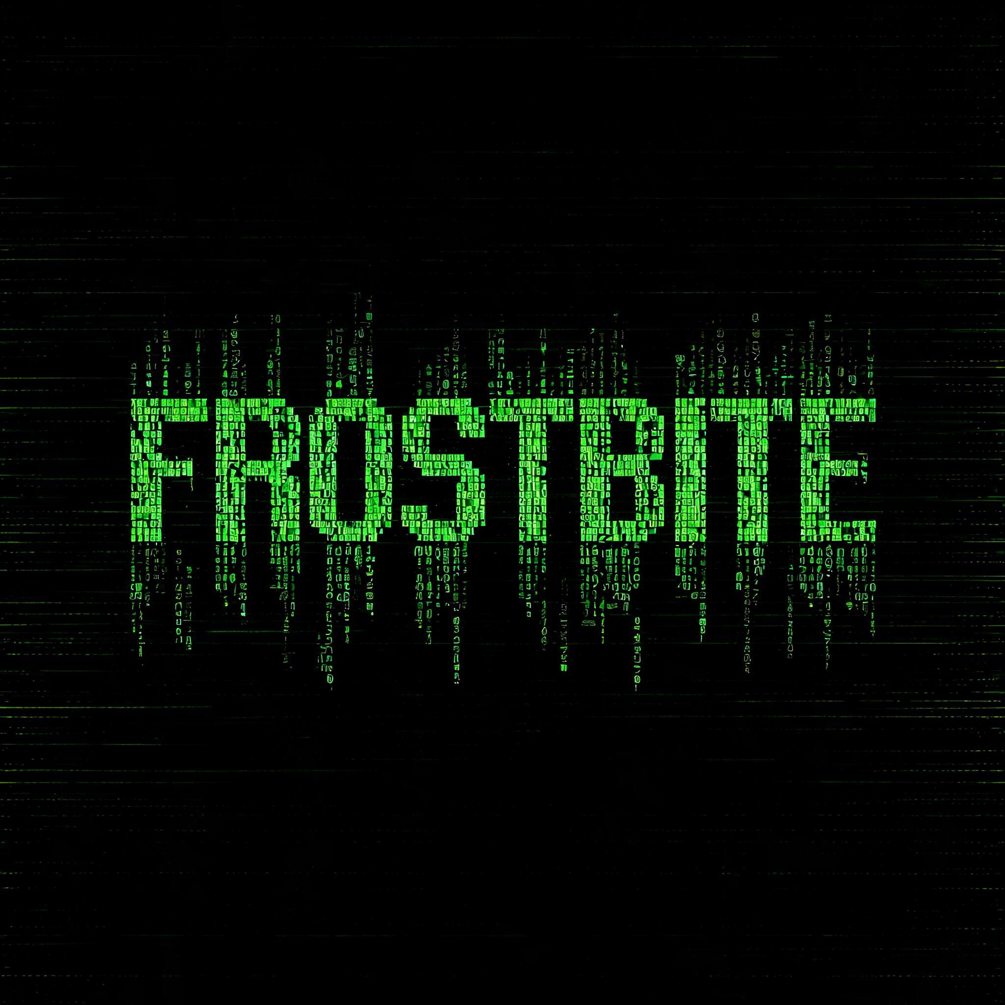 "Frostbite" — Cyberpunk Data Stream text effect