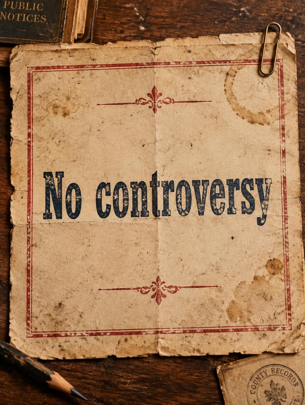 "No controversy" — Vintage | AI Text Effect Generator