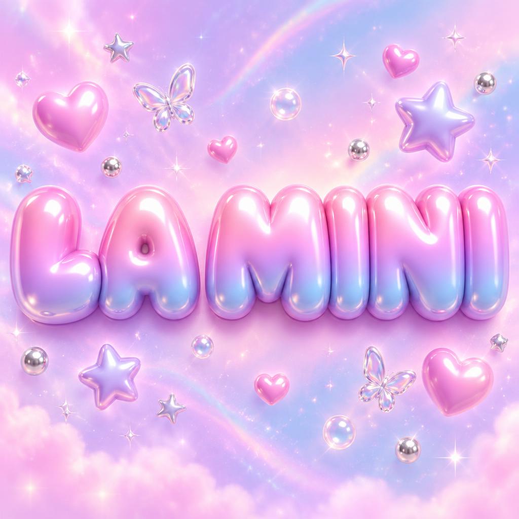 "LA MINI" — Y2k Bubbly | AI Text Effect Generator