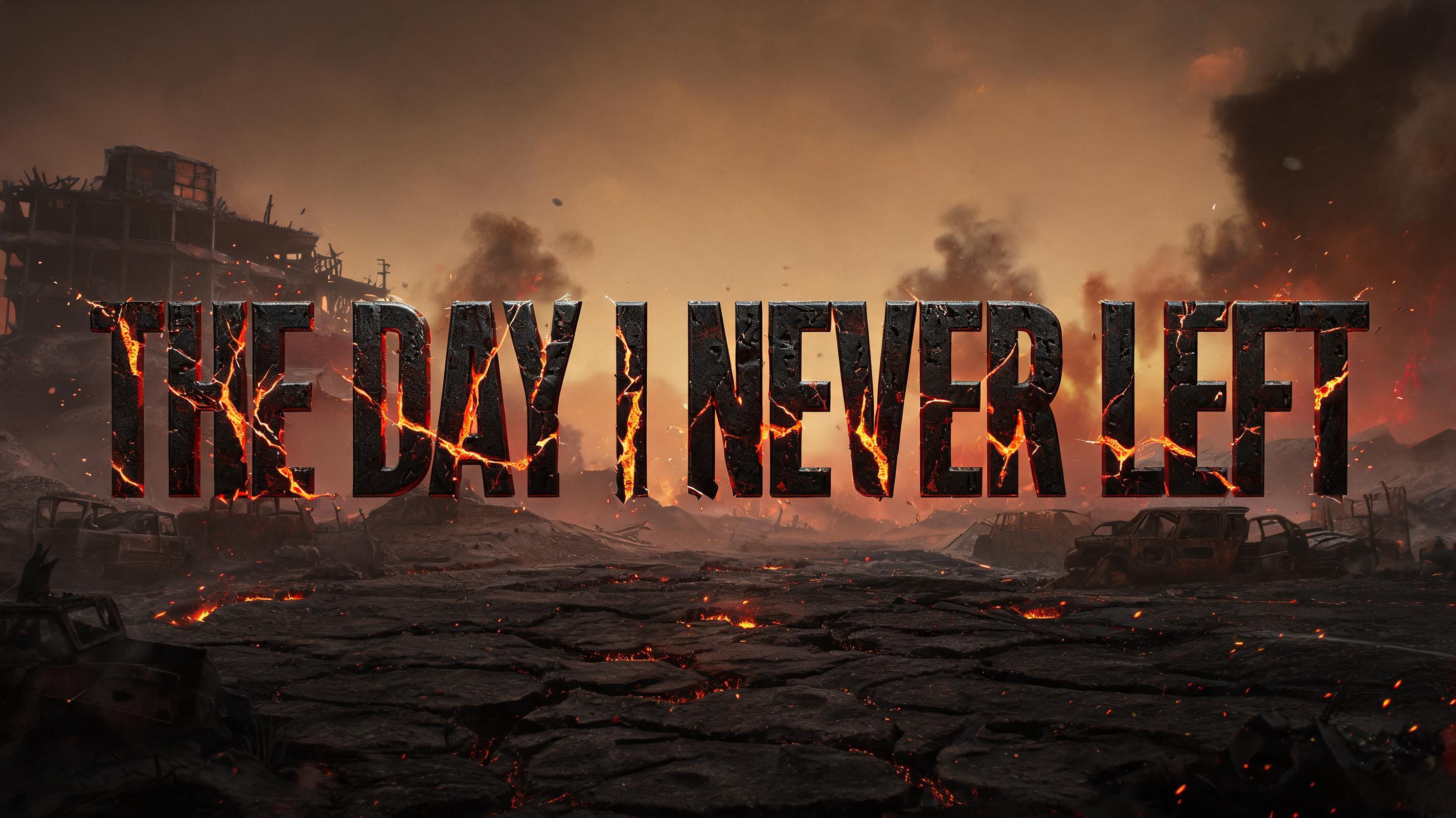 "ＴＨＥ　ＤＡＹ　Ｉ　ＮＥＶＥＲ　ＬＥＦＴ" — Post Apocalyptic | AI Text Effect Generator
