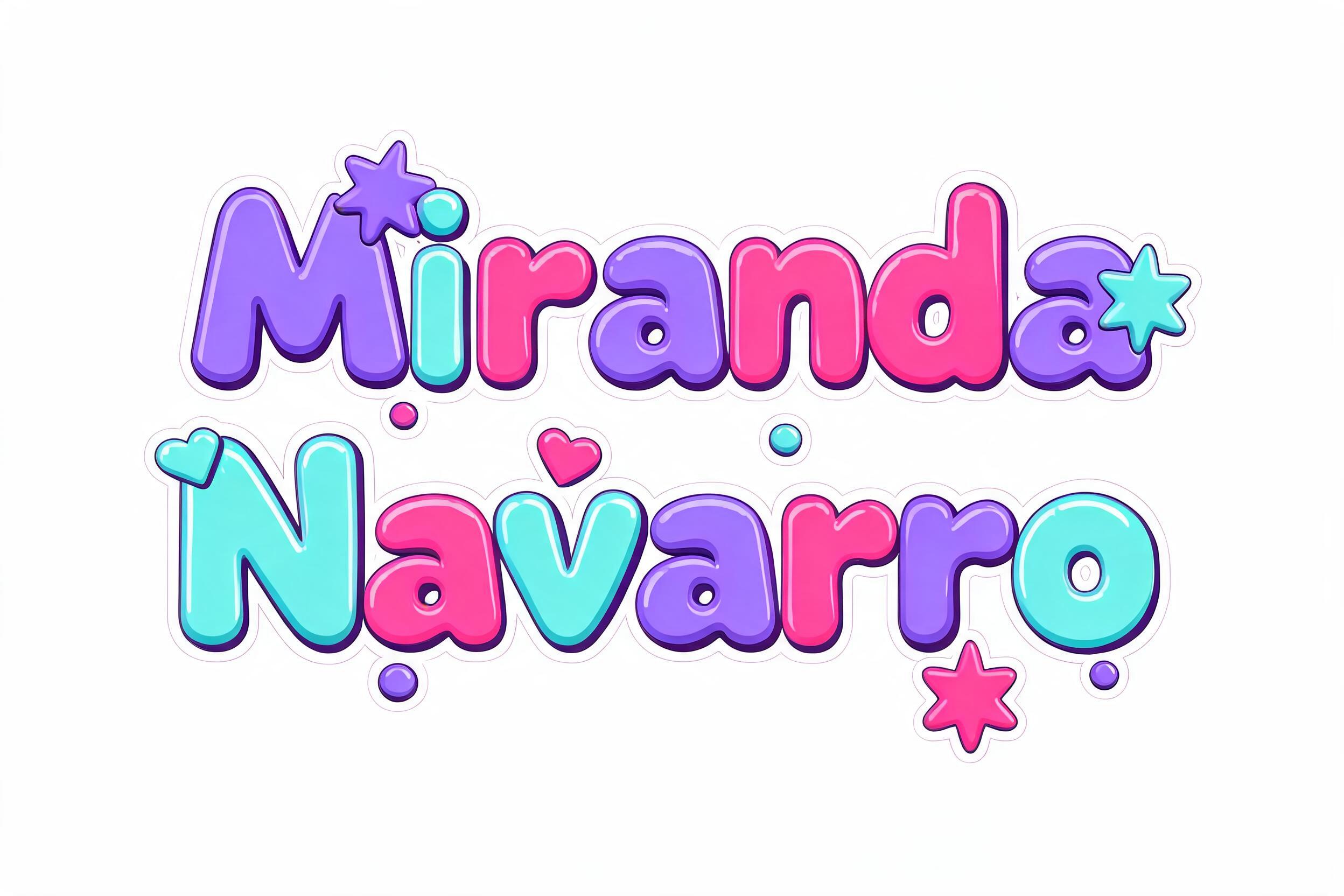 "Miranda Navarro" — Cinematic text effect