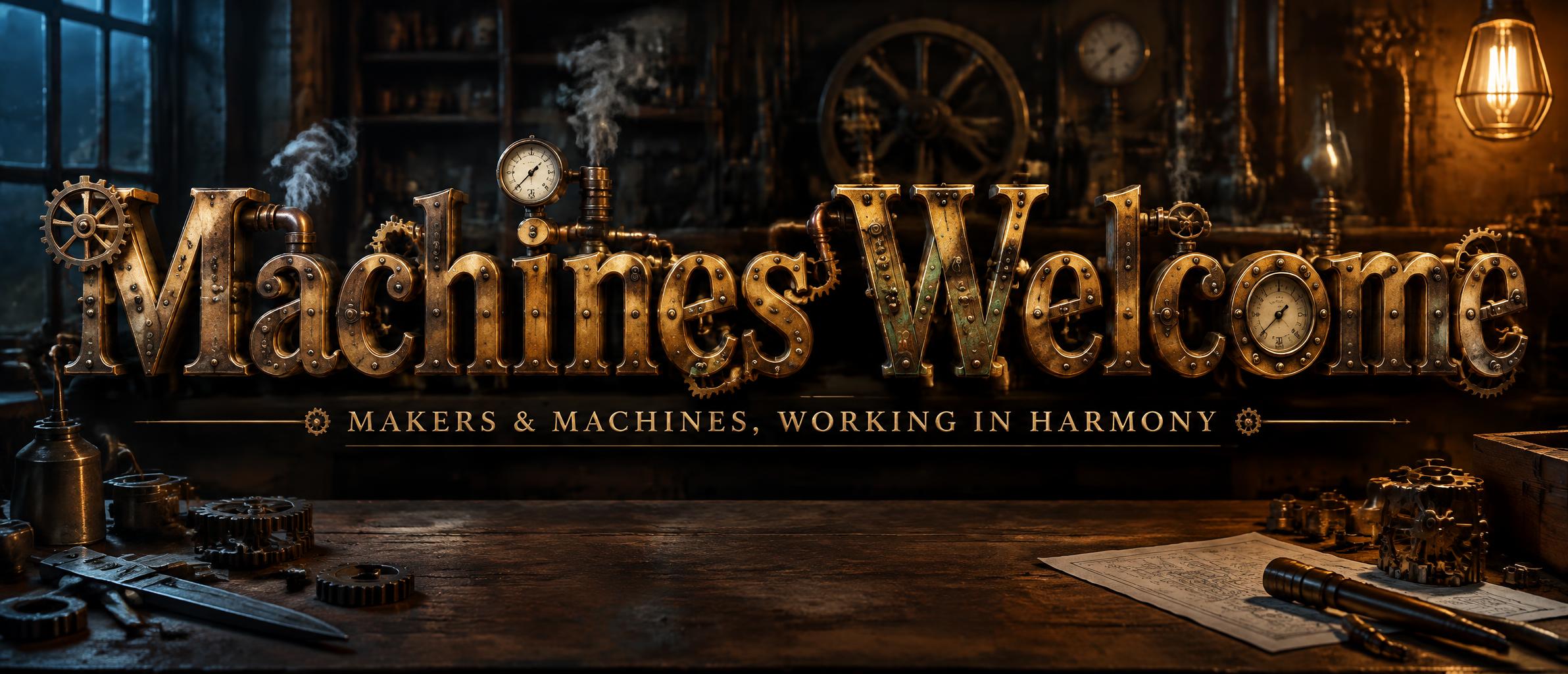 Machines Welcome
MAKERS & MACHINES, WORKING IN HARMONY