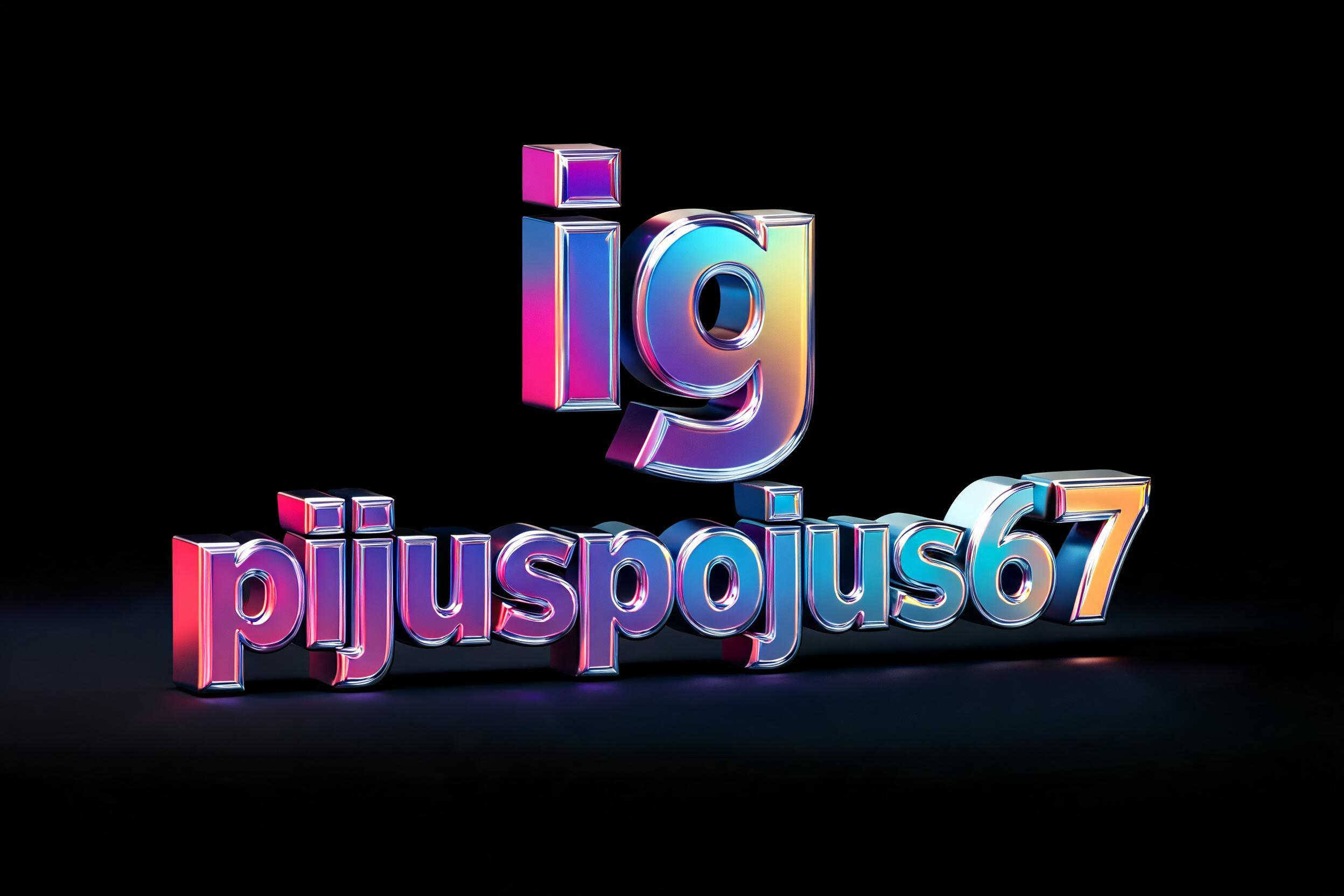 "ig pijuspojus67" — 3d Bold Holographic | AI Text Effect Generator