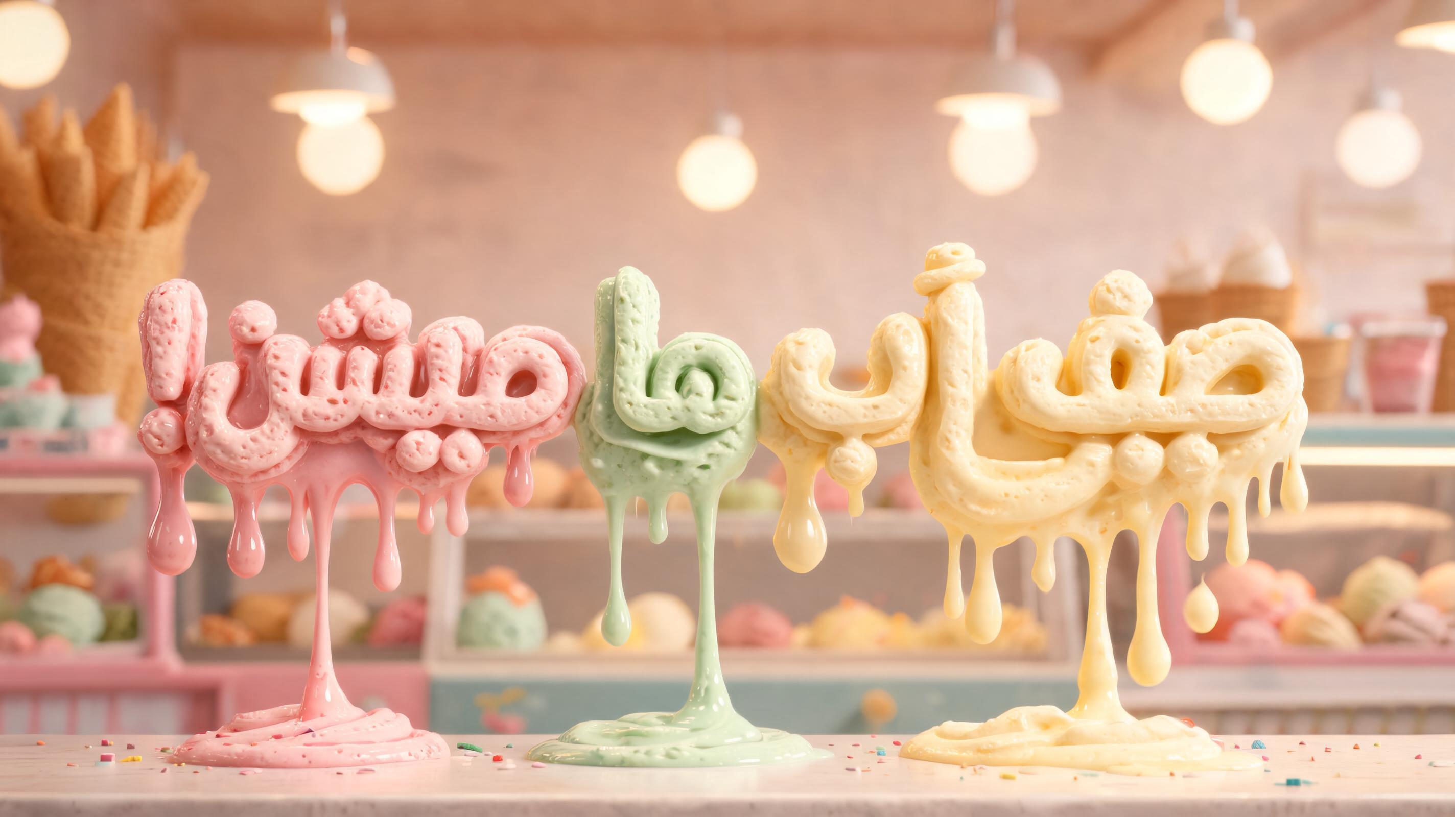 "صف ها آب میشن!" — Drip Font Ice text effect