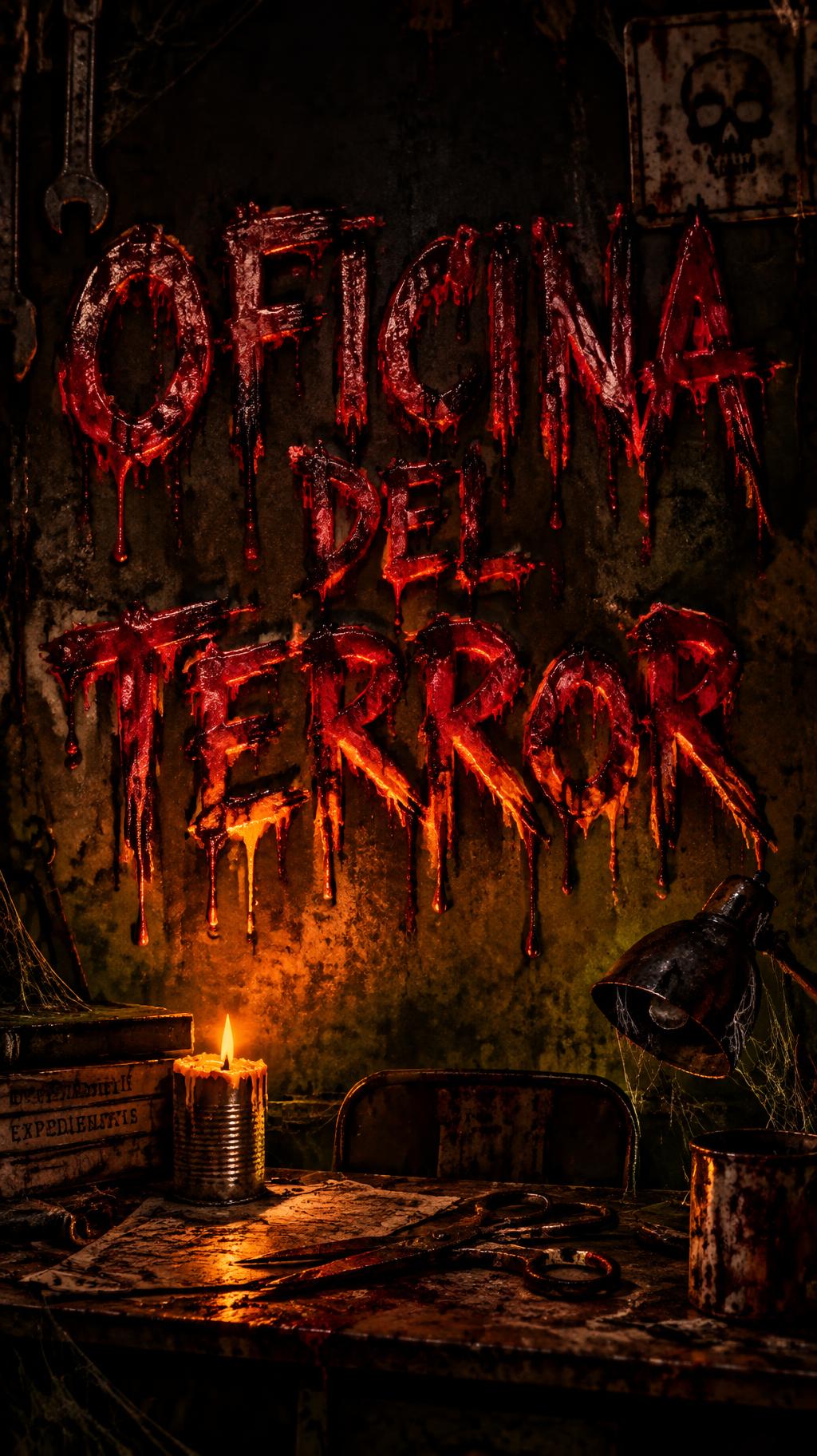 "OFICINA DEL TERROR" — Horror text effect