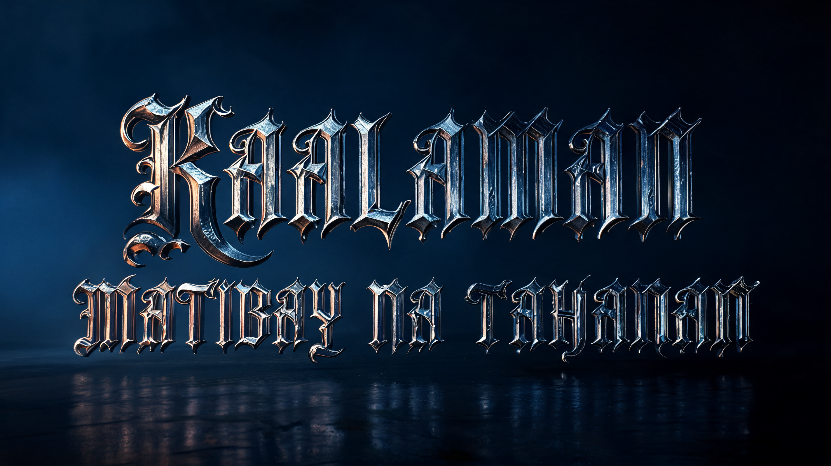 "Kaalaman: Matibay na Tahanan" — Metallic | AI Text Effect Generator
