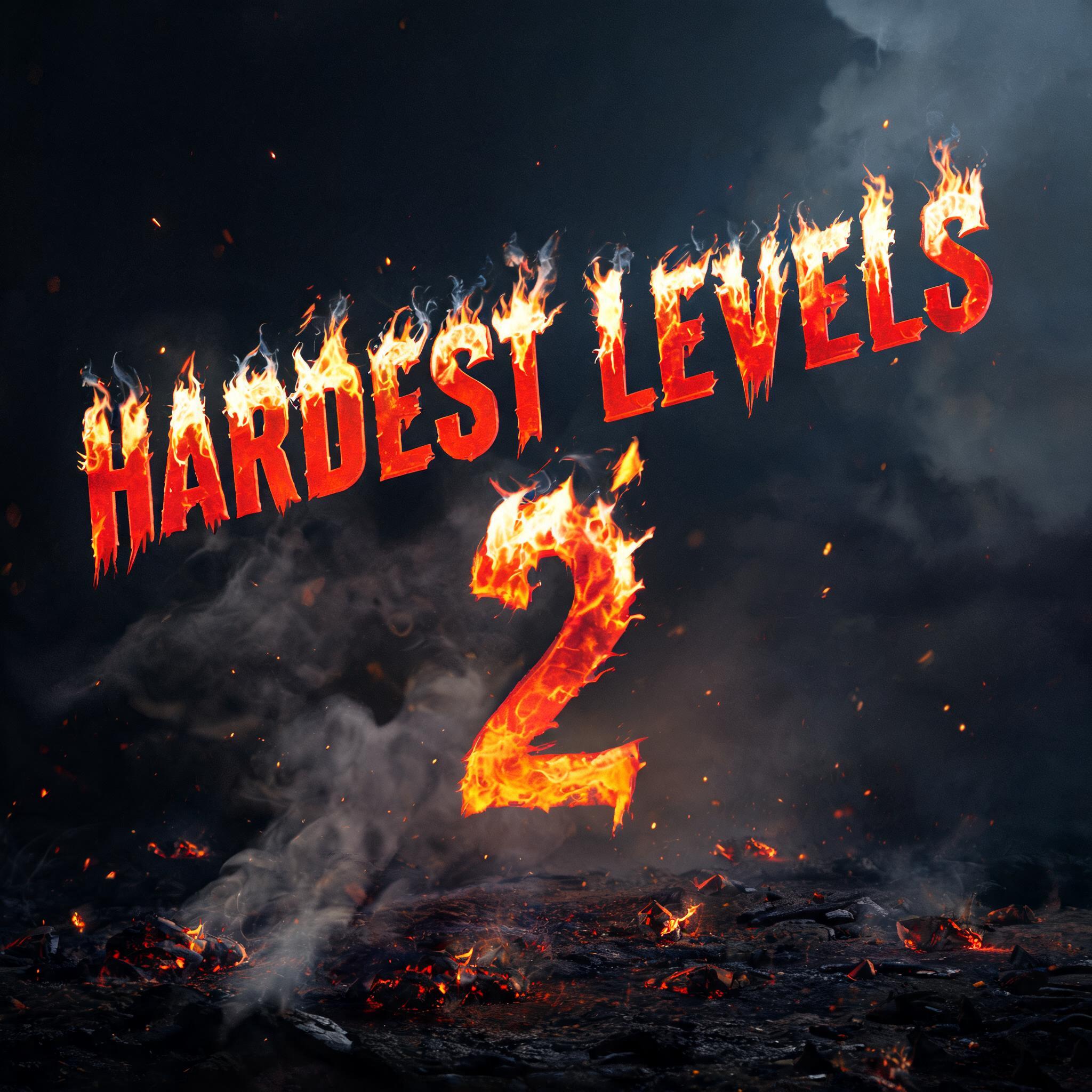 "HARDEST LEVELS 2" — Fire Smoke | AI Text Effect Generator