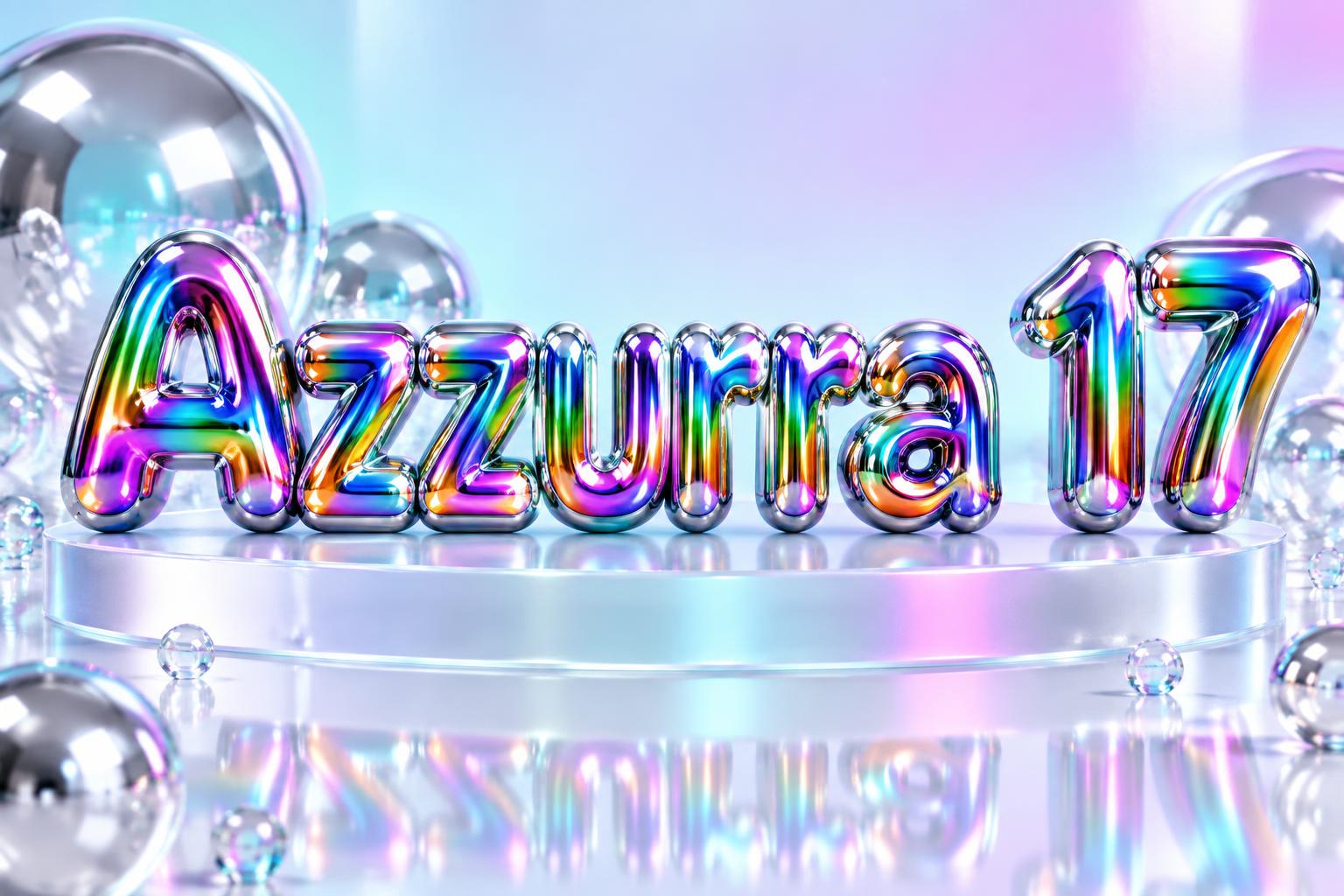 "Azzurra 17" — Y2k Chrome | AI Text Effect Generator