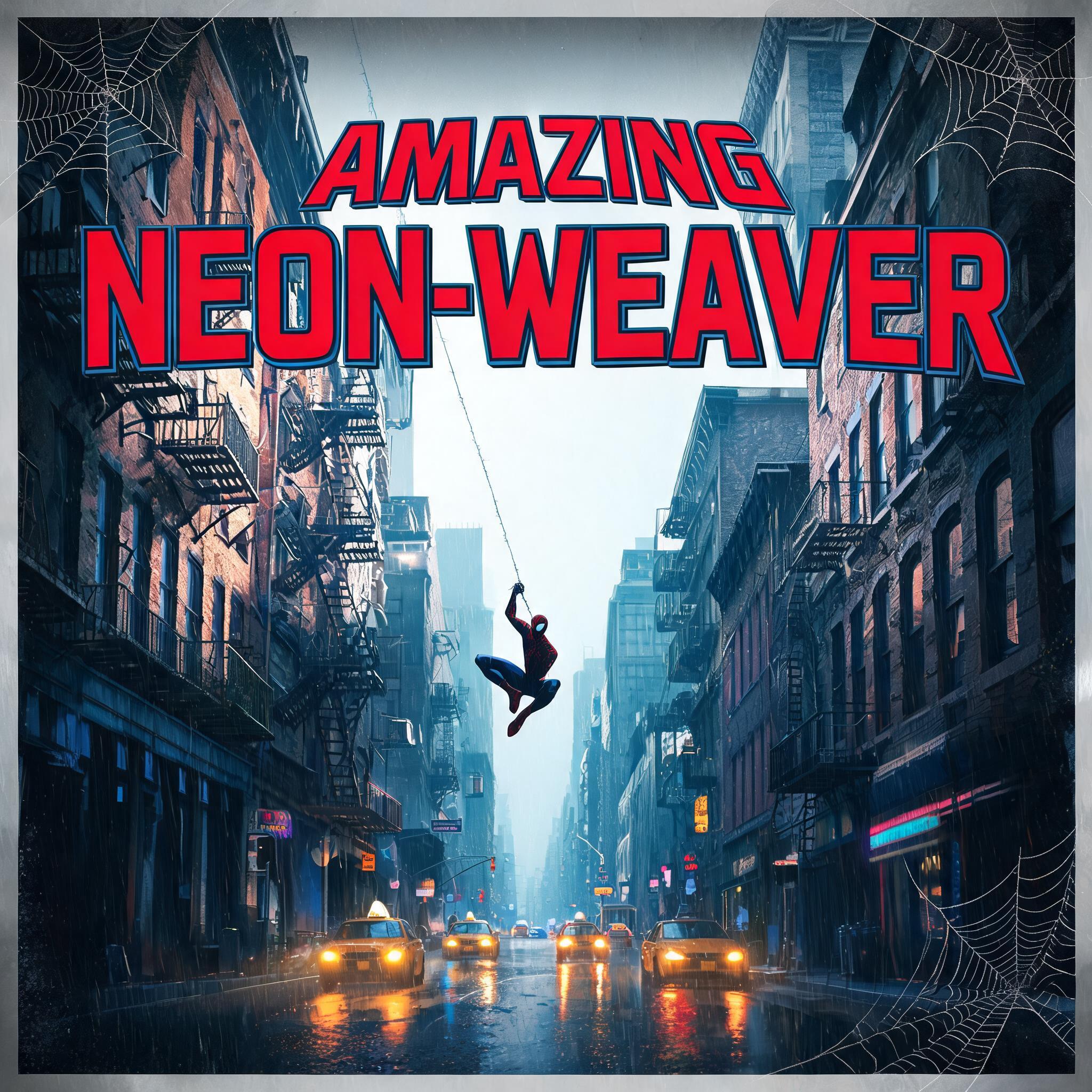 "AMAZING
NEON-WEAVER" — Spider Hero | AI Text Effect Generator
