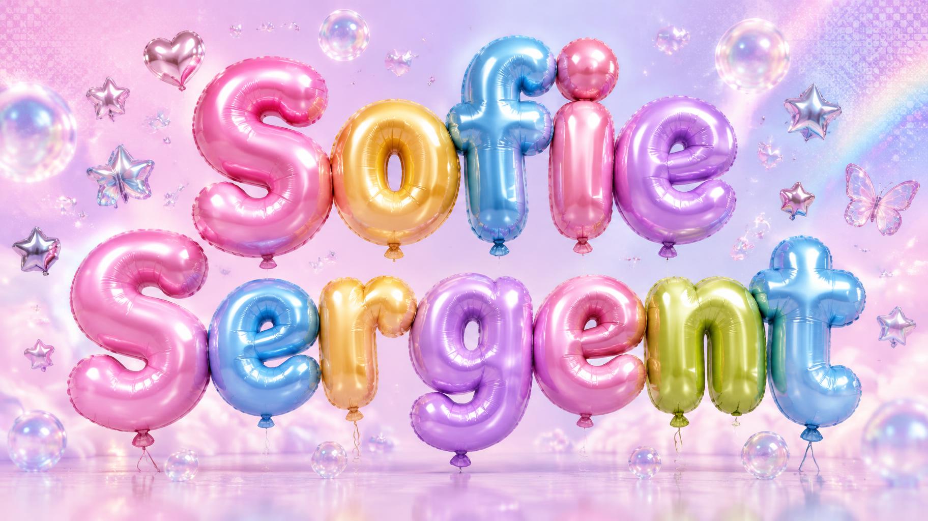 "Sofie Sergent" — Y2k Bubbly | AI Text Effect Generator
