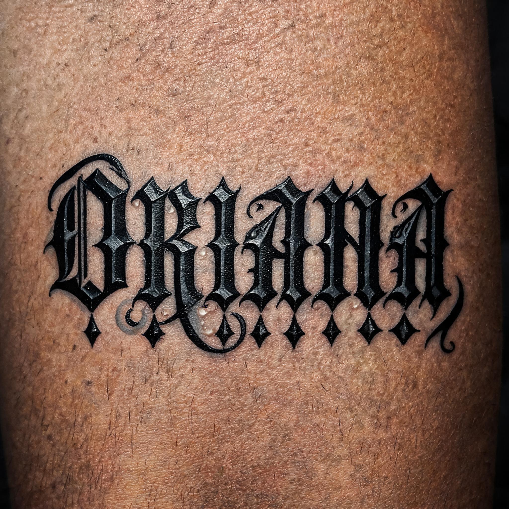 "Oriana" — Tattoo | AI Text Effect Generator