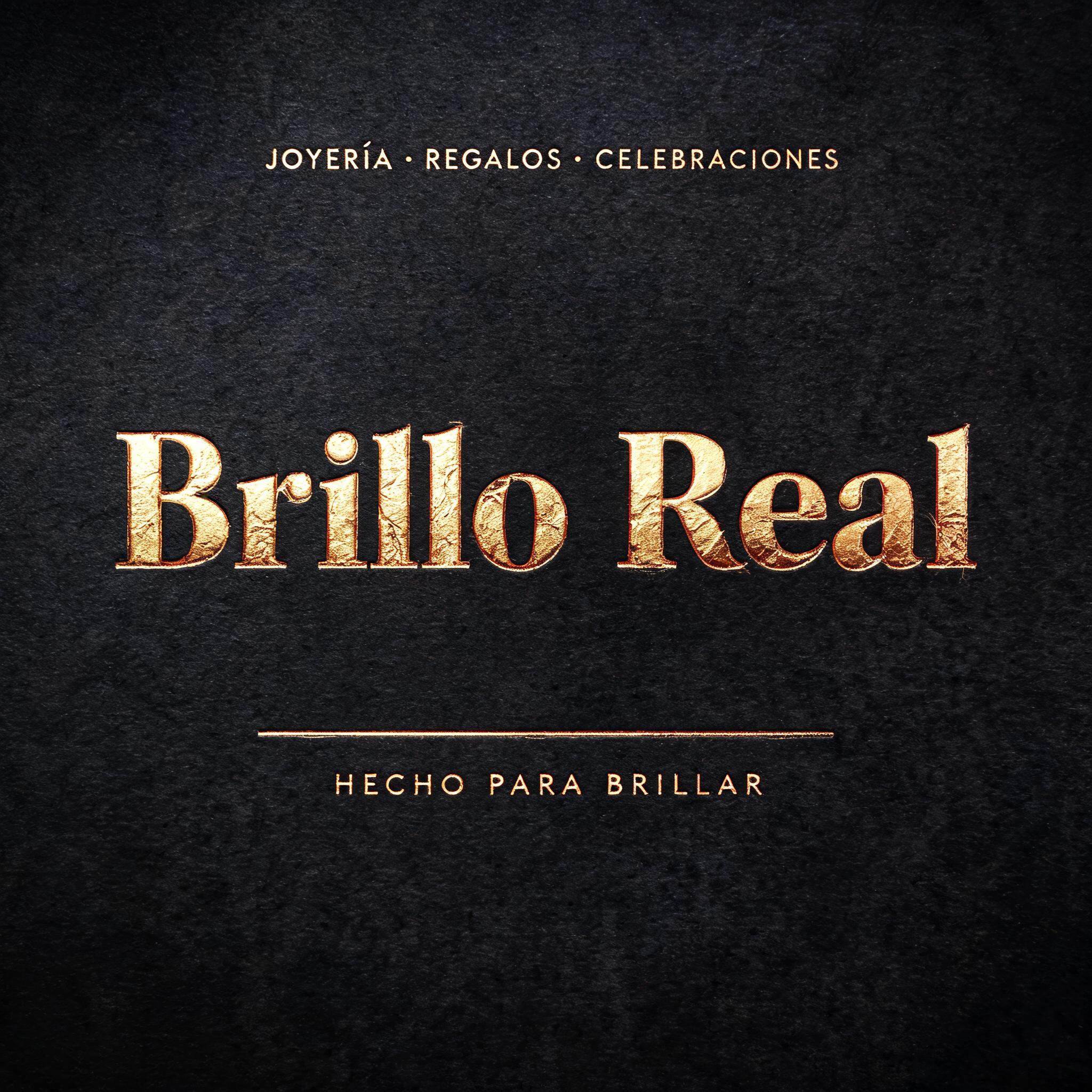 "Brillo Real
JOYERÍA · REGALOS · CELEBRACIONES
HECHO PARA BRILLAR" — Metallic | AI Text Effect Generator
