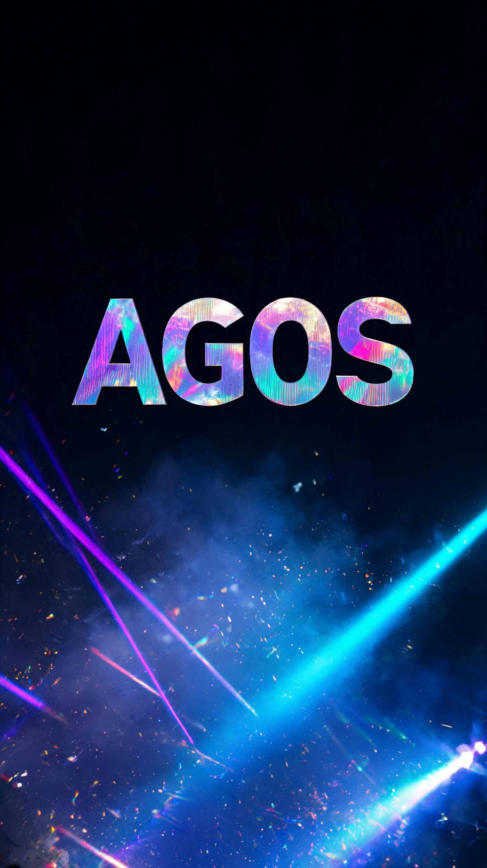 "AGOS" — Holographic | AI Text Effect Generator